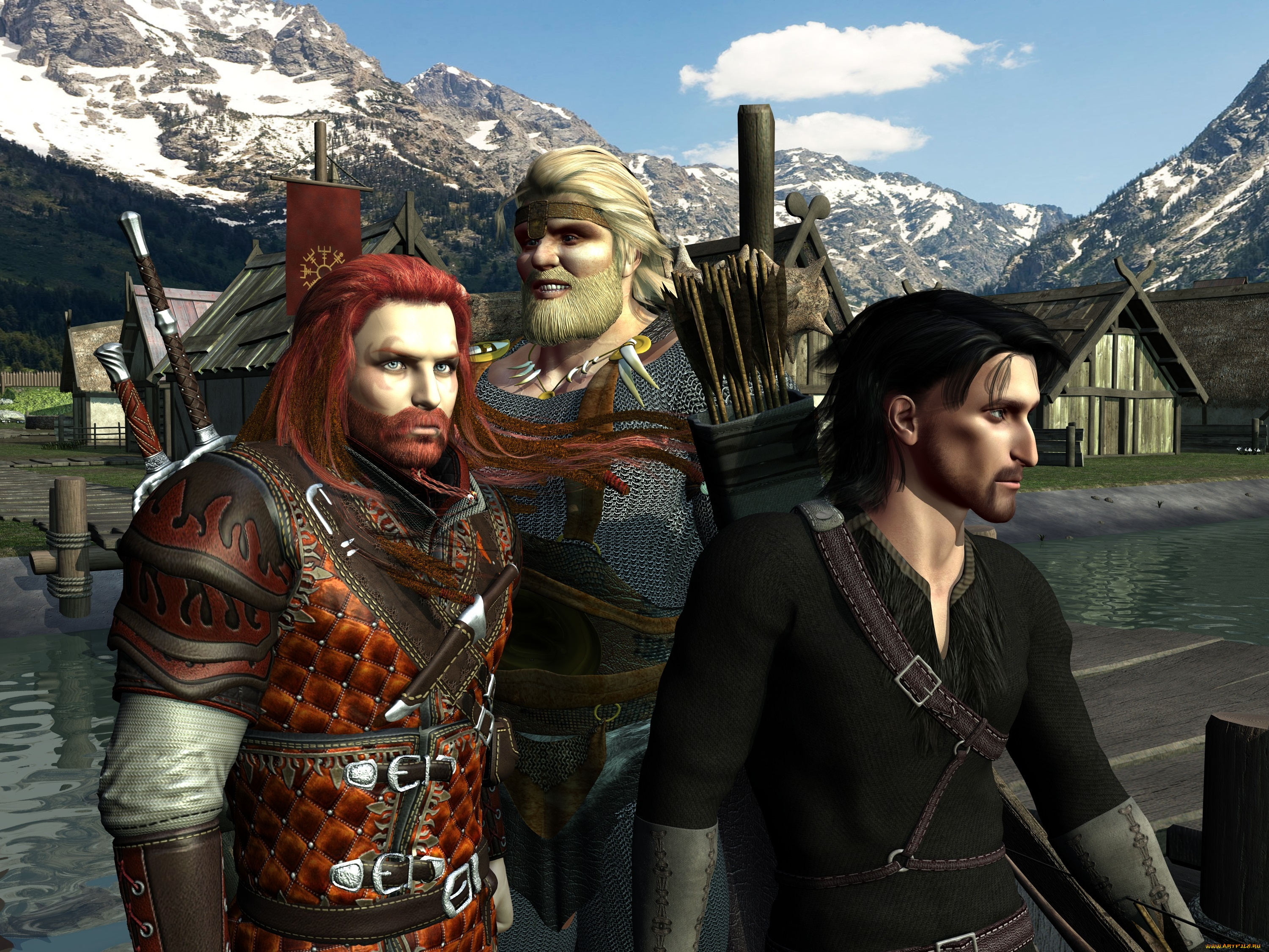 3д, графика, люди, , people, викинги