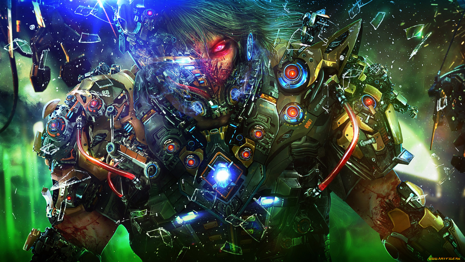 фэнтези, роботы, , киборги, , механизмы, киборг, лицо, арт, фантастика, взгляд, cyber, soldier