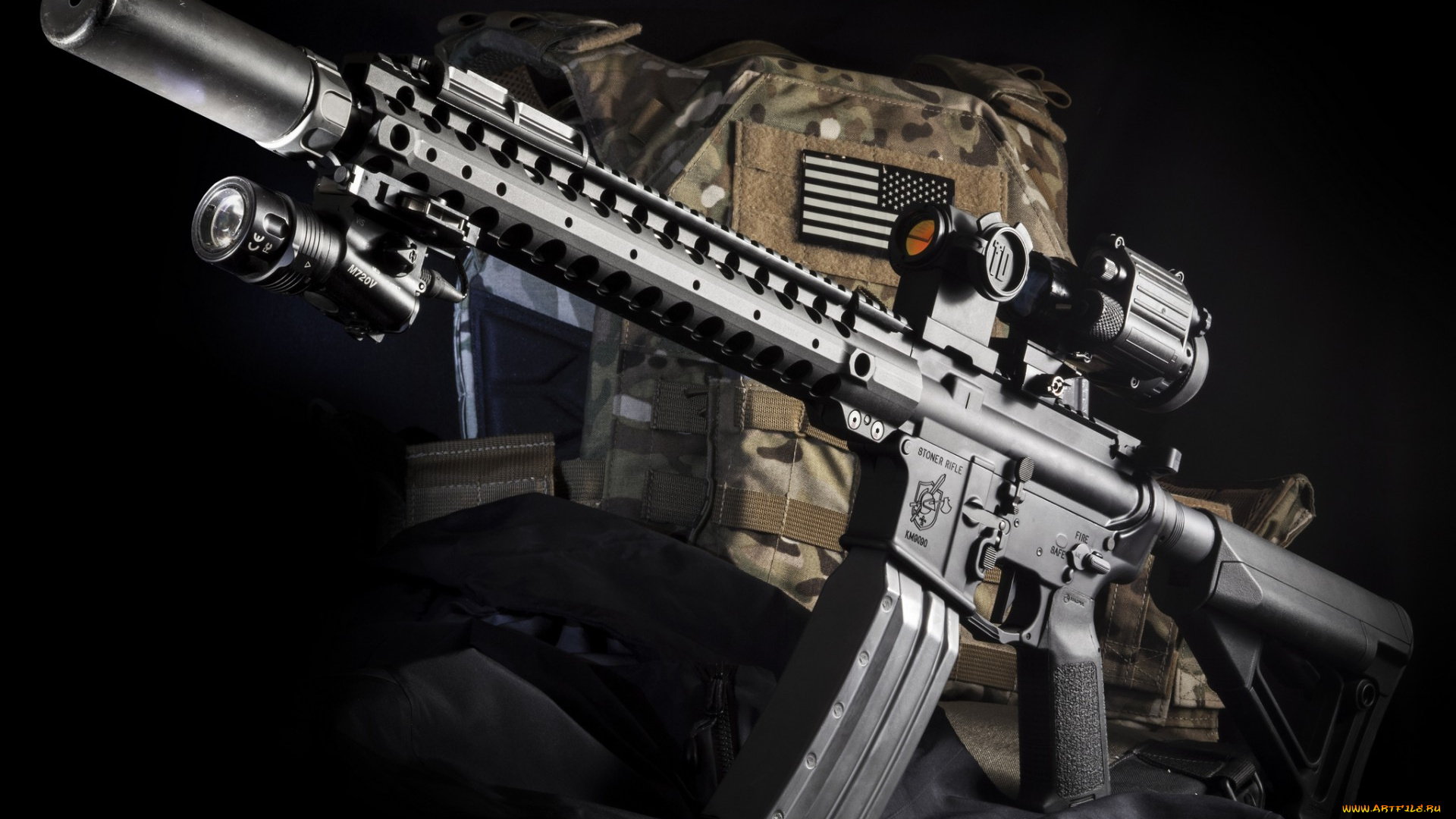 оружие, автоматы, m4, прицел, винтовка