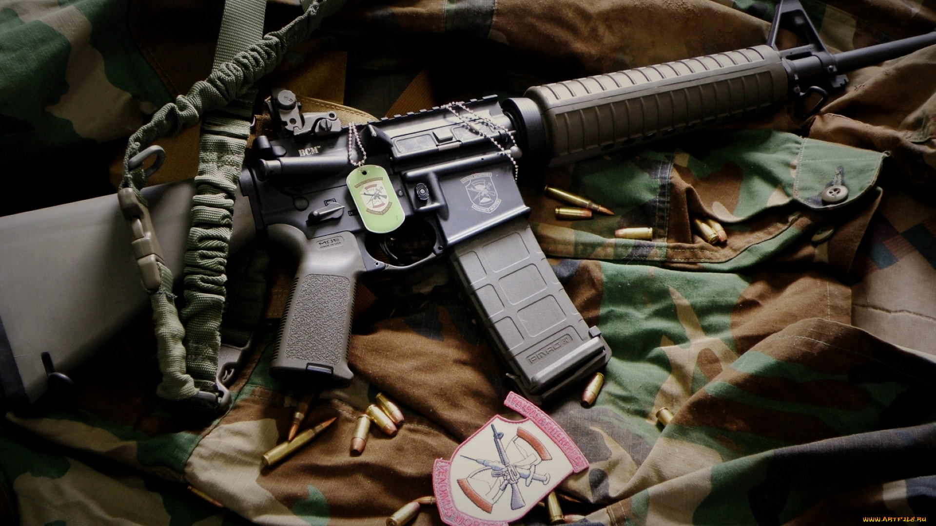 оружие, автоматы, m4, винтовка, прицел