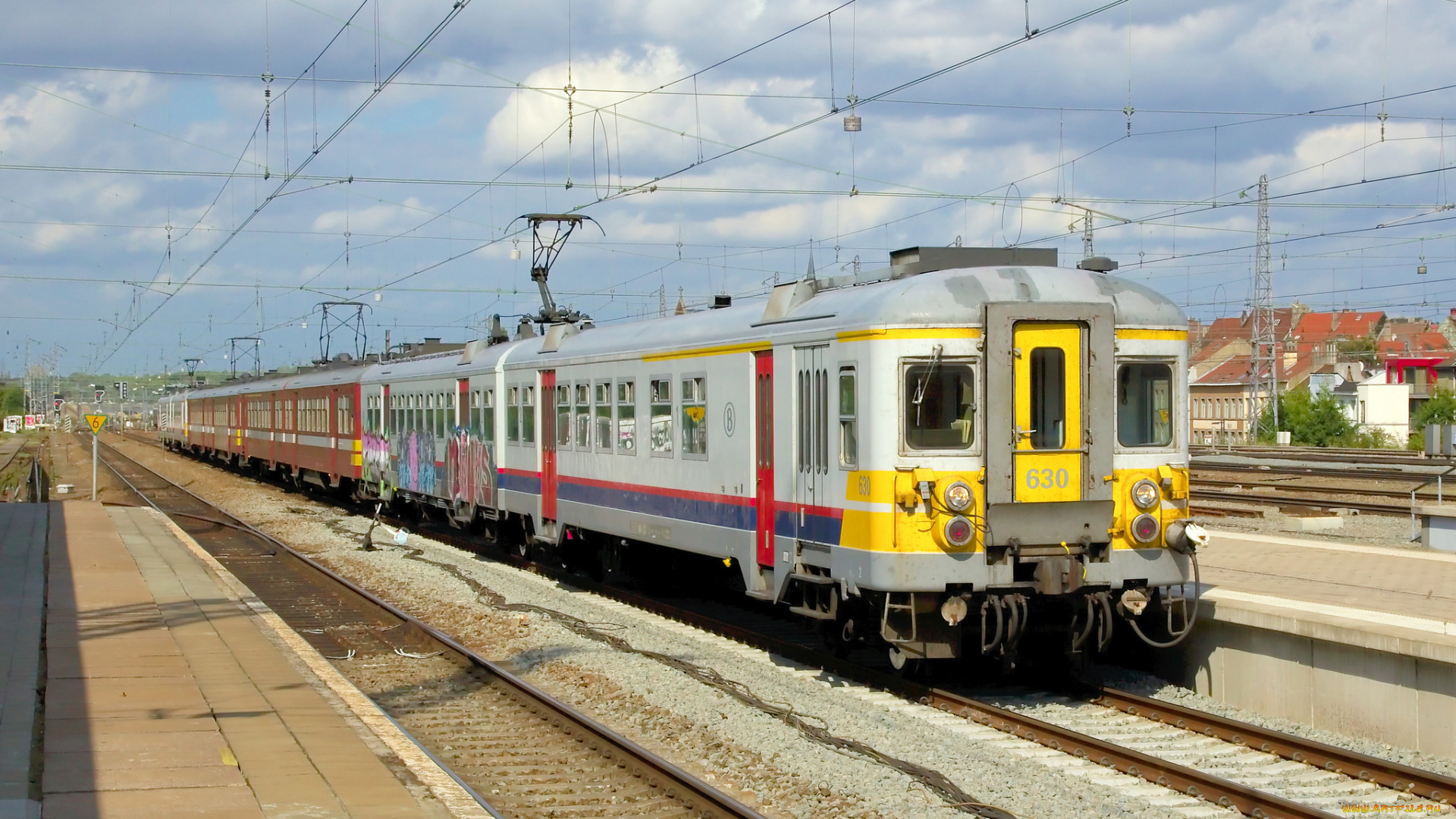 техника, электровозы, состав, локомотив, рельсы, дорога, железная