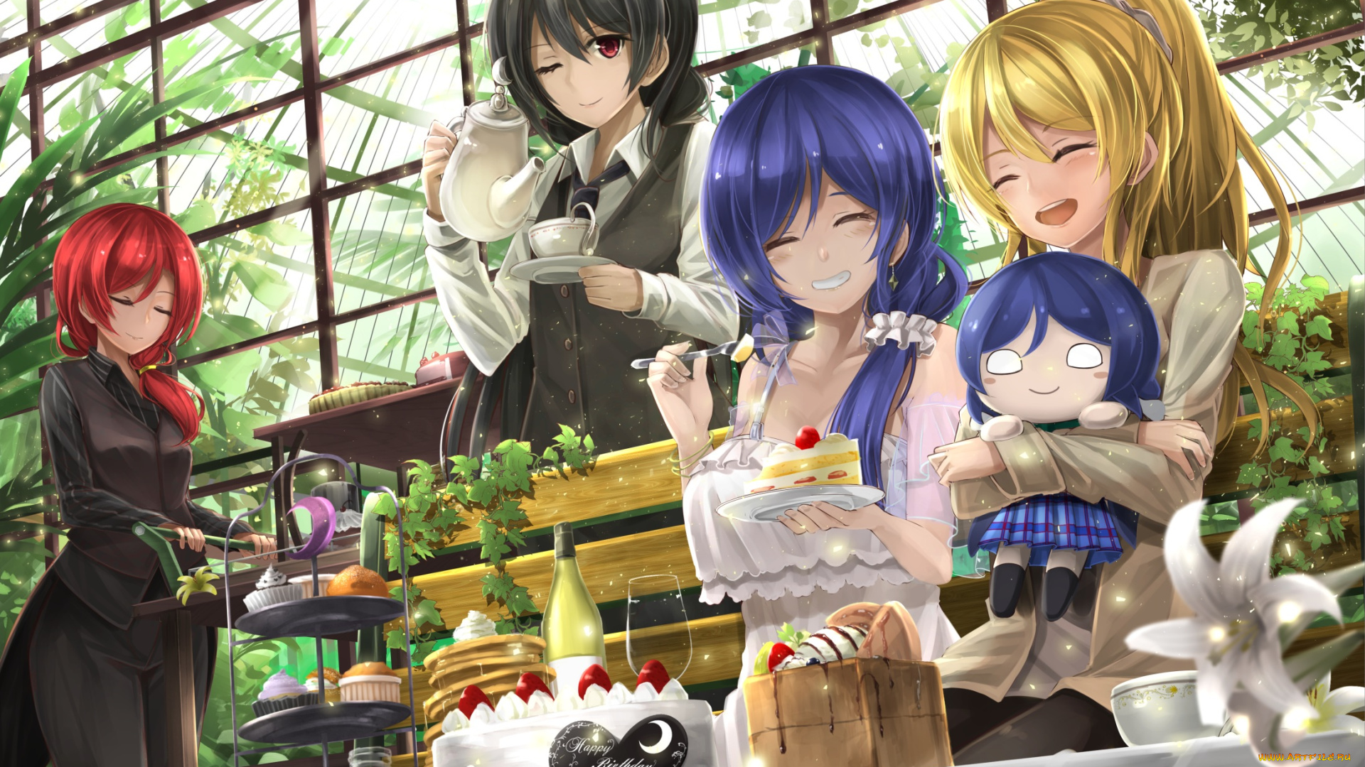 аниме, love, live, , school, idol, project, девочки