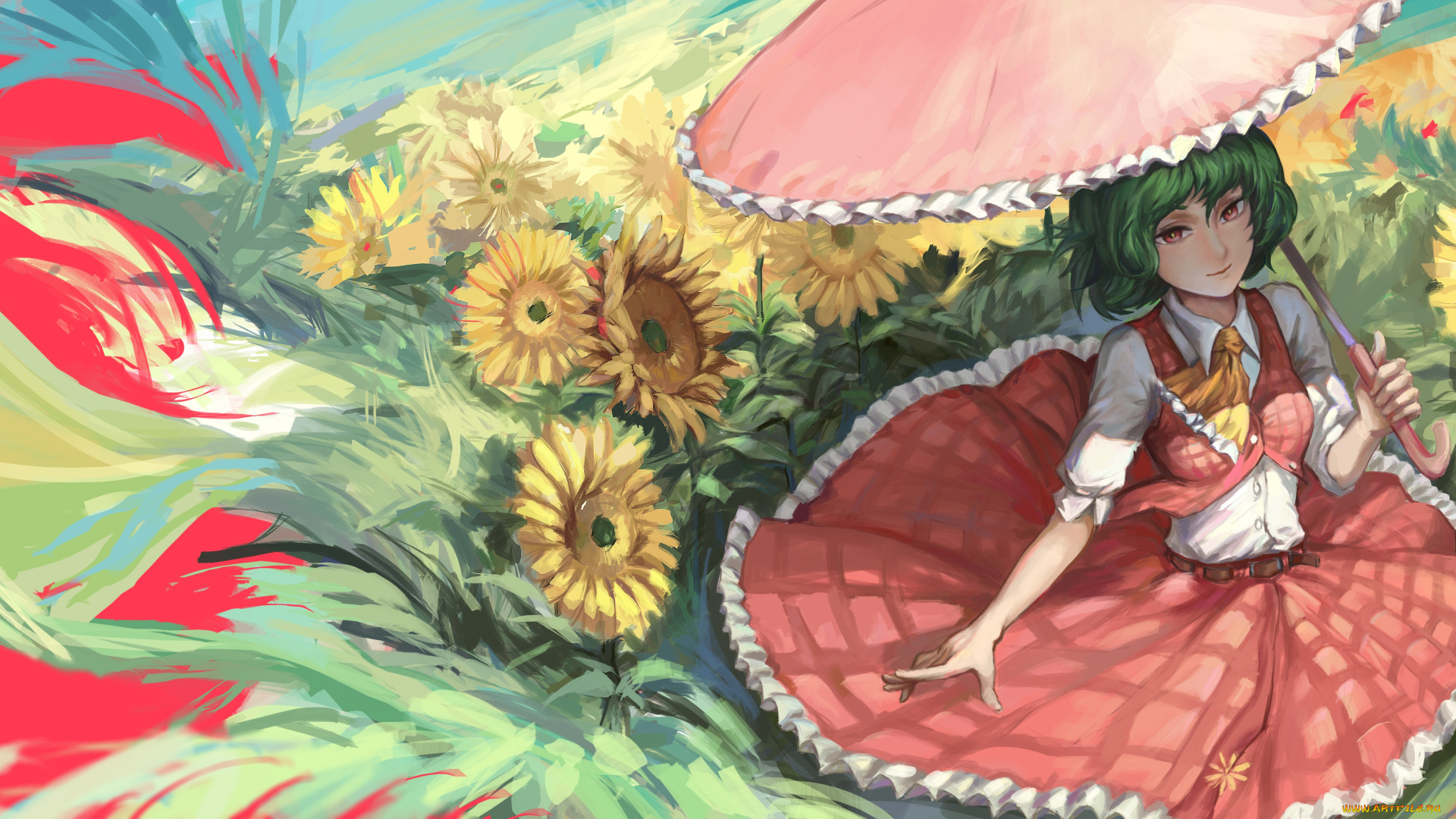 аниме, touhou, девочка