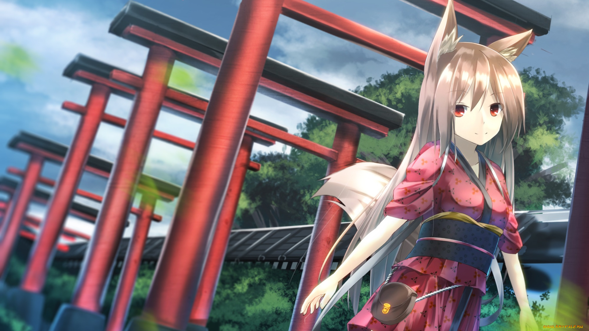 аниме, животные, , существа, лисичка