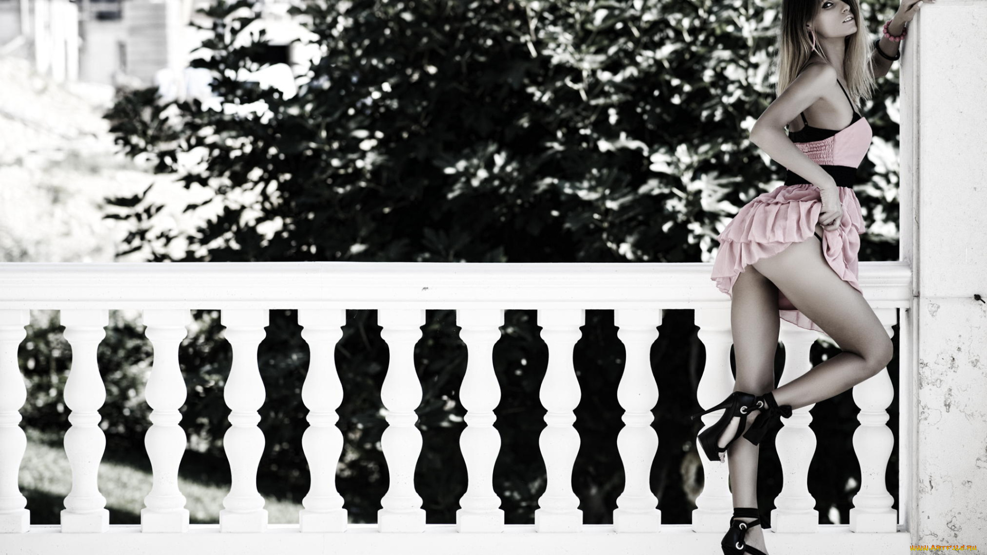 девушки, -unsort, , Черно-белые, обои, туфли