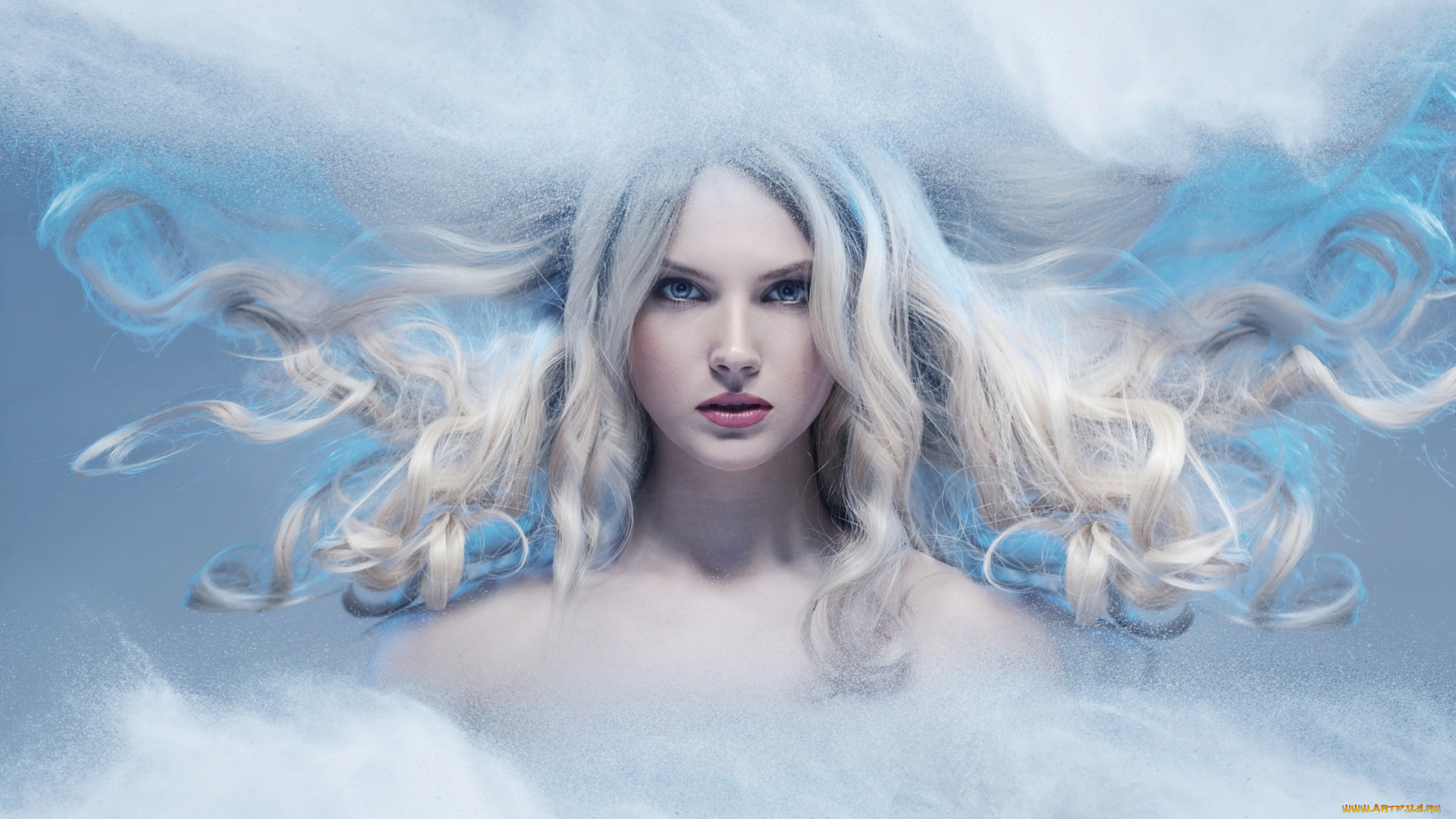 девушки, -unsort, , креатив, блондинка, волосы, портрет