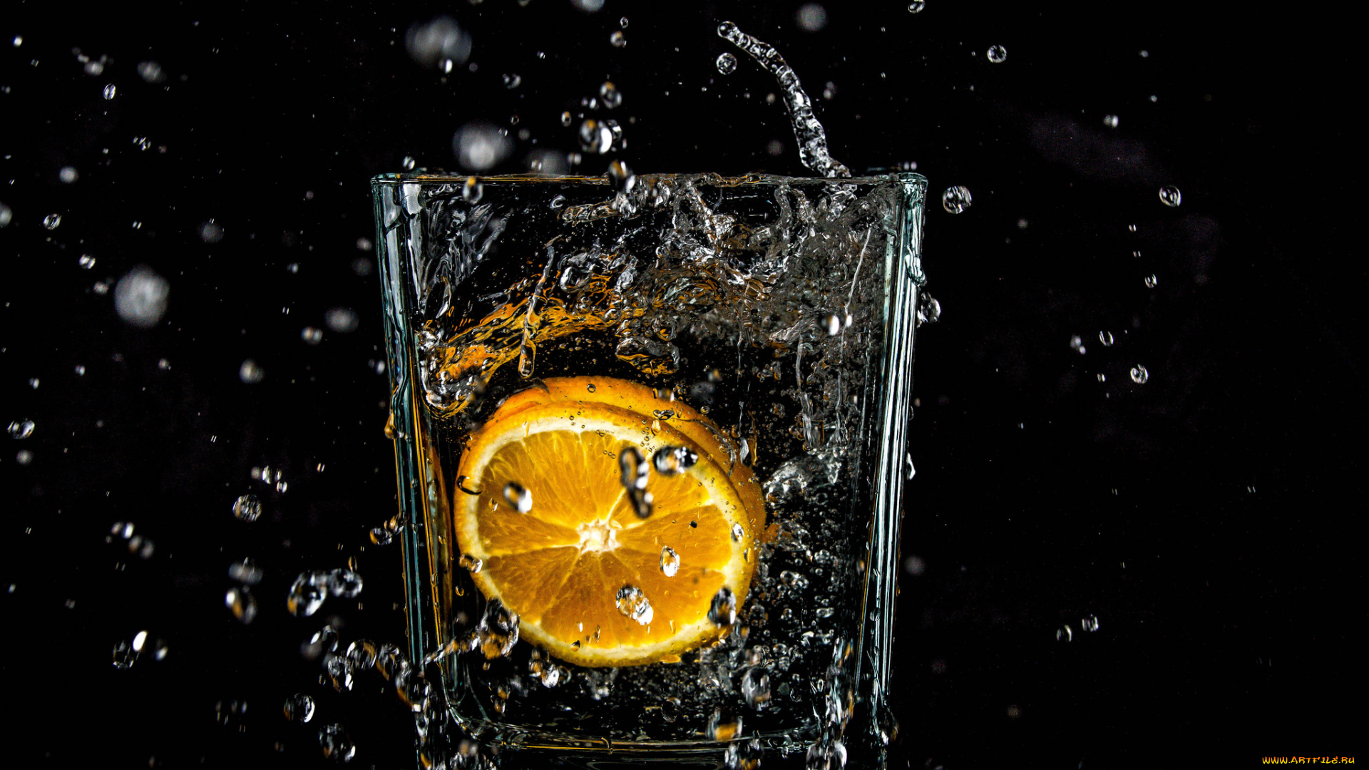 еда, цитрусы, вода, долька