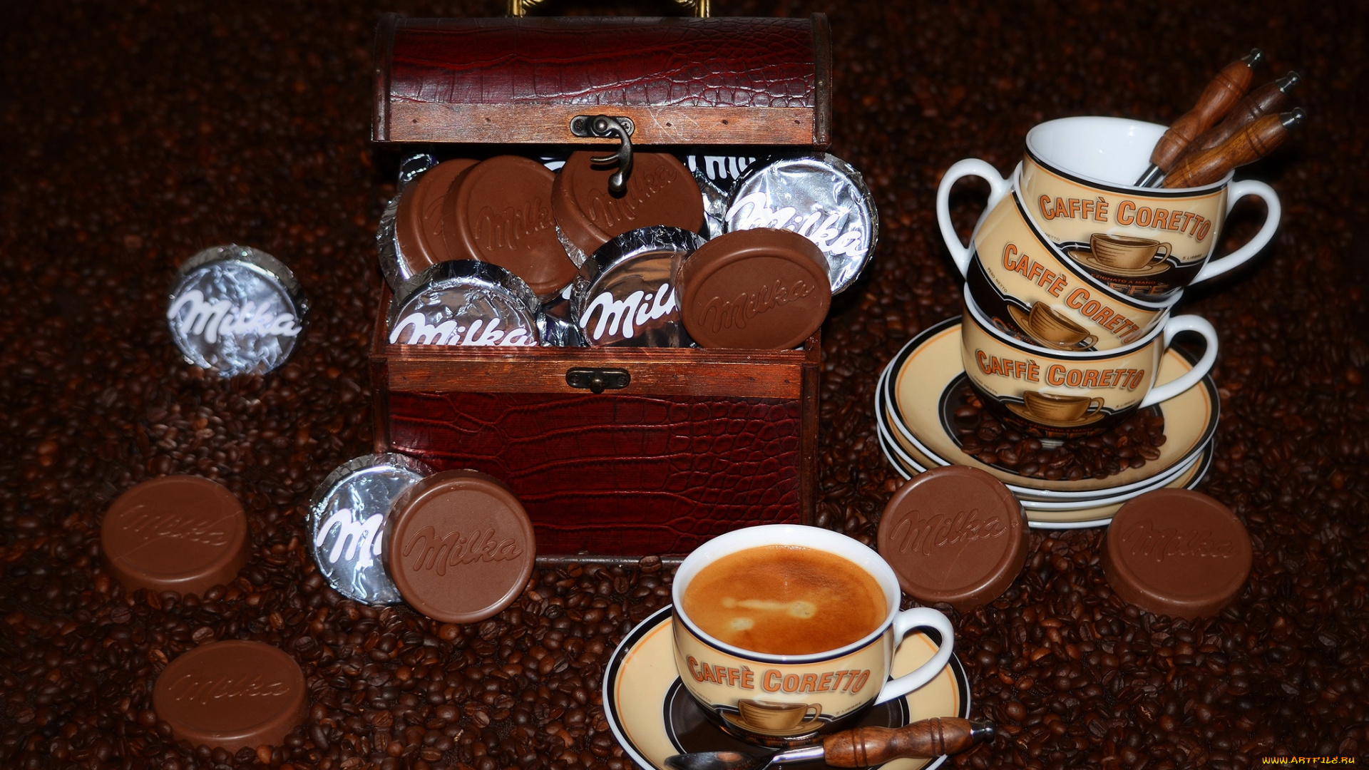 еда, кофе, , кофейные, зёрна, шоколад