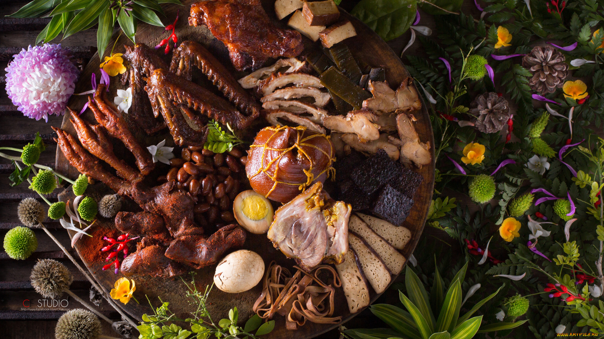 еда, мясные, блюда, ассорти