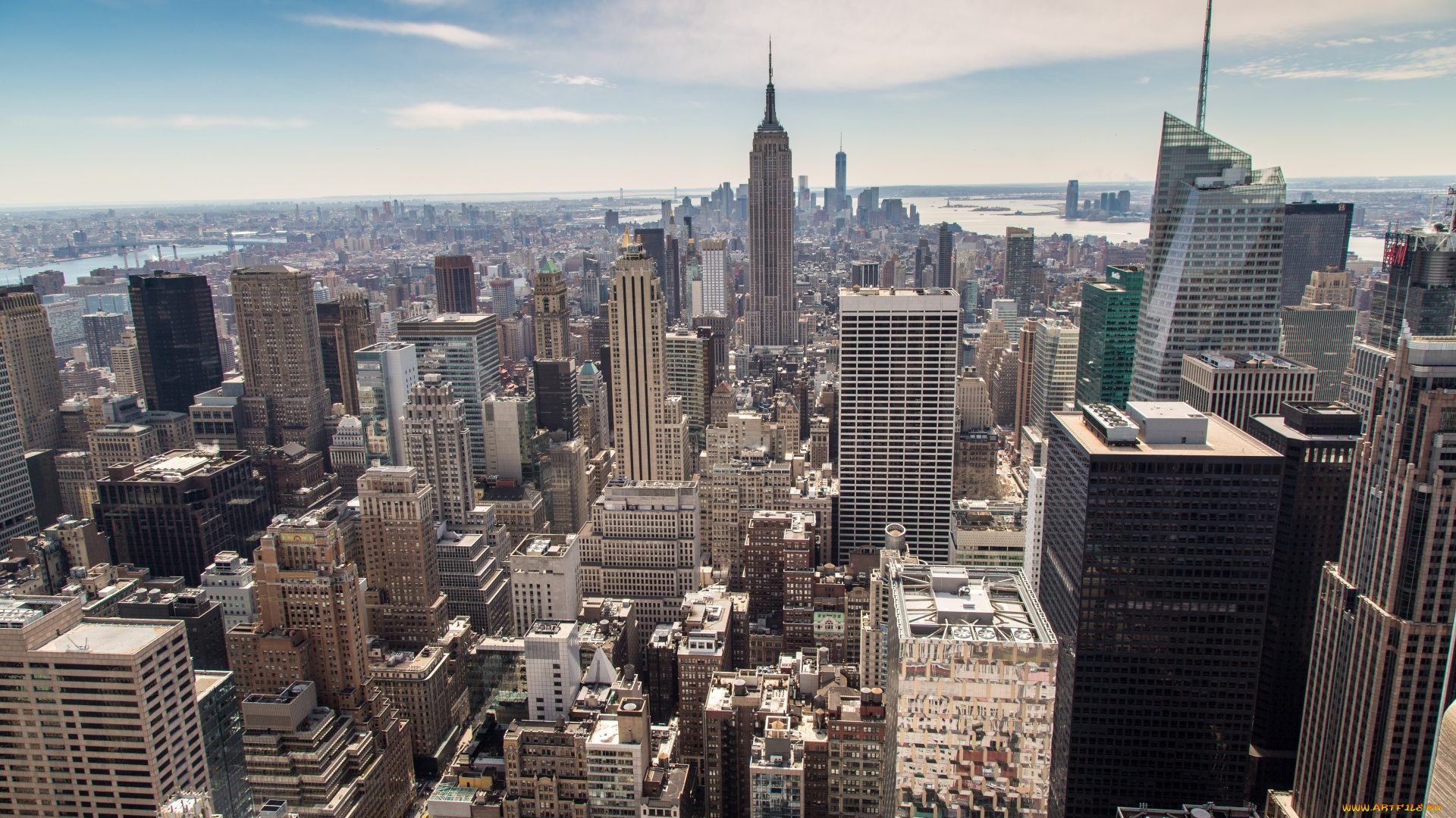 города, нью-йорк, , сша, дома, город