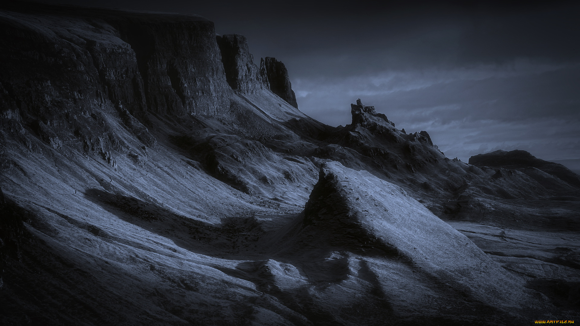 природа, горы, ночь