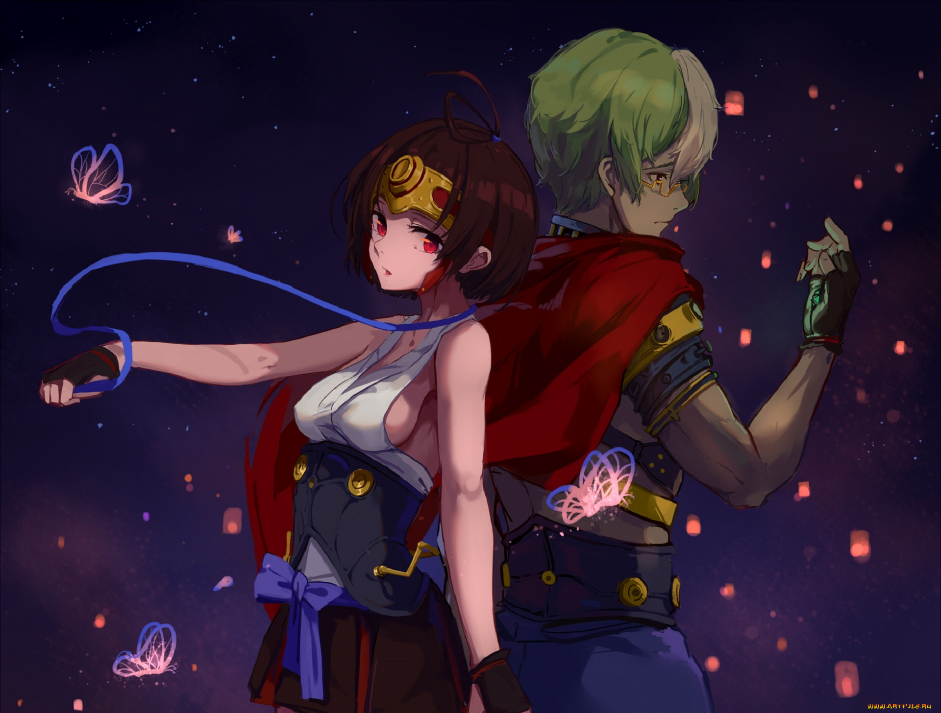 аниме, koutetsujou, no, kabaneri, девушка, парень