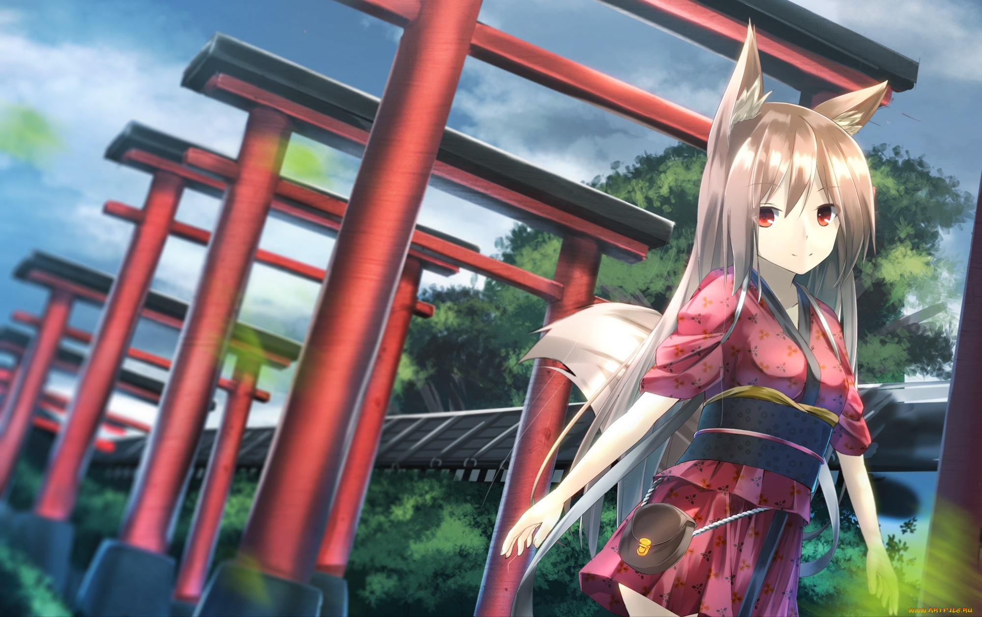 аниме, животные, , существа, лисичка