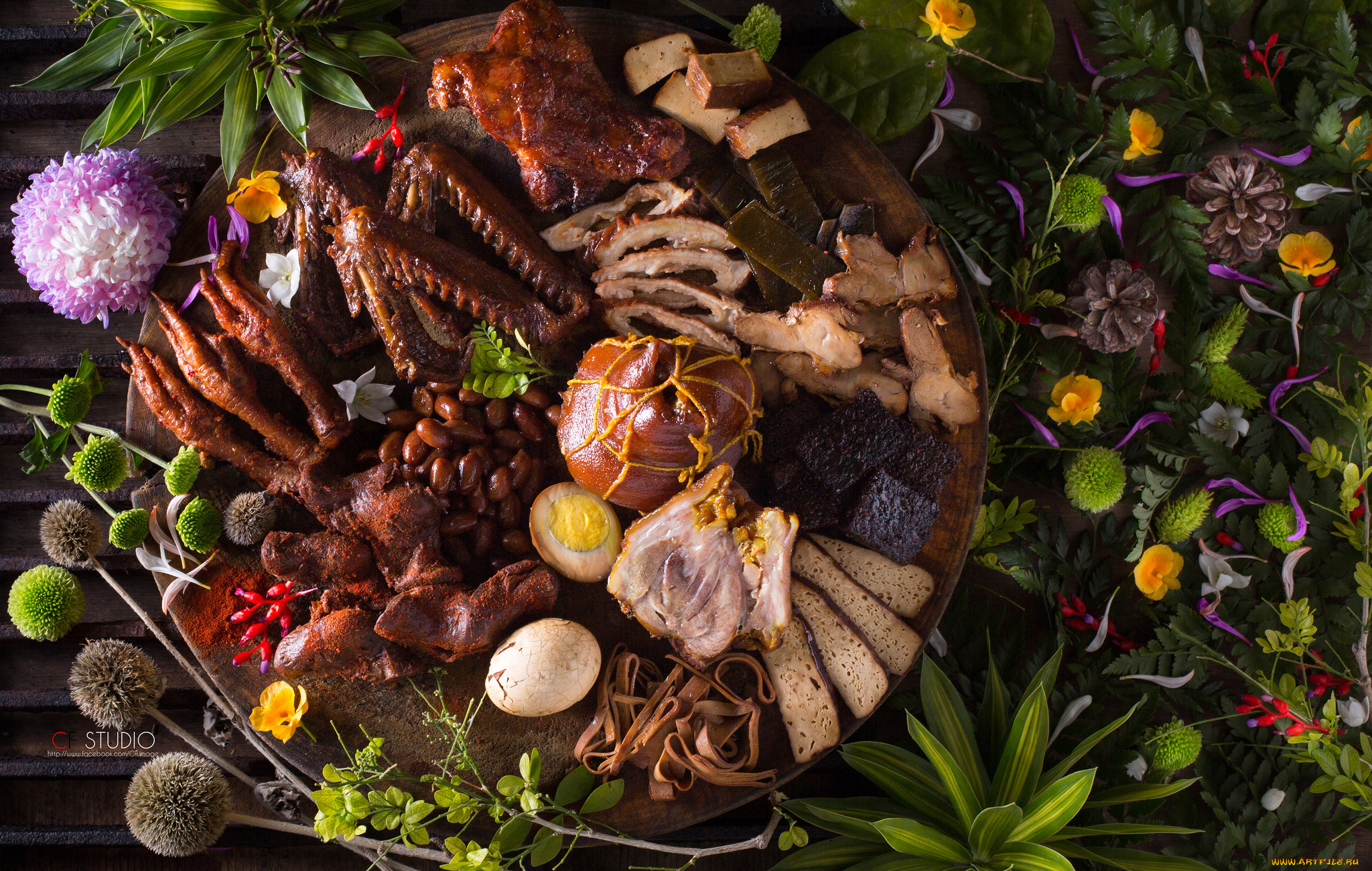 еда, мясные, блюда, ассорти