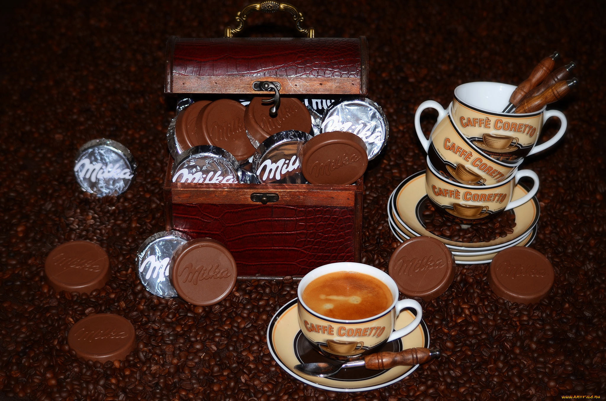 еда, кофе, , кофейные, зёрна, шоколад