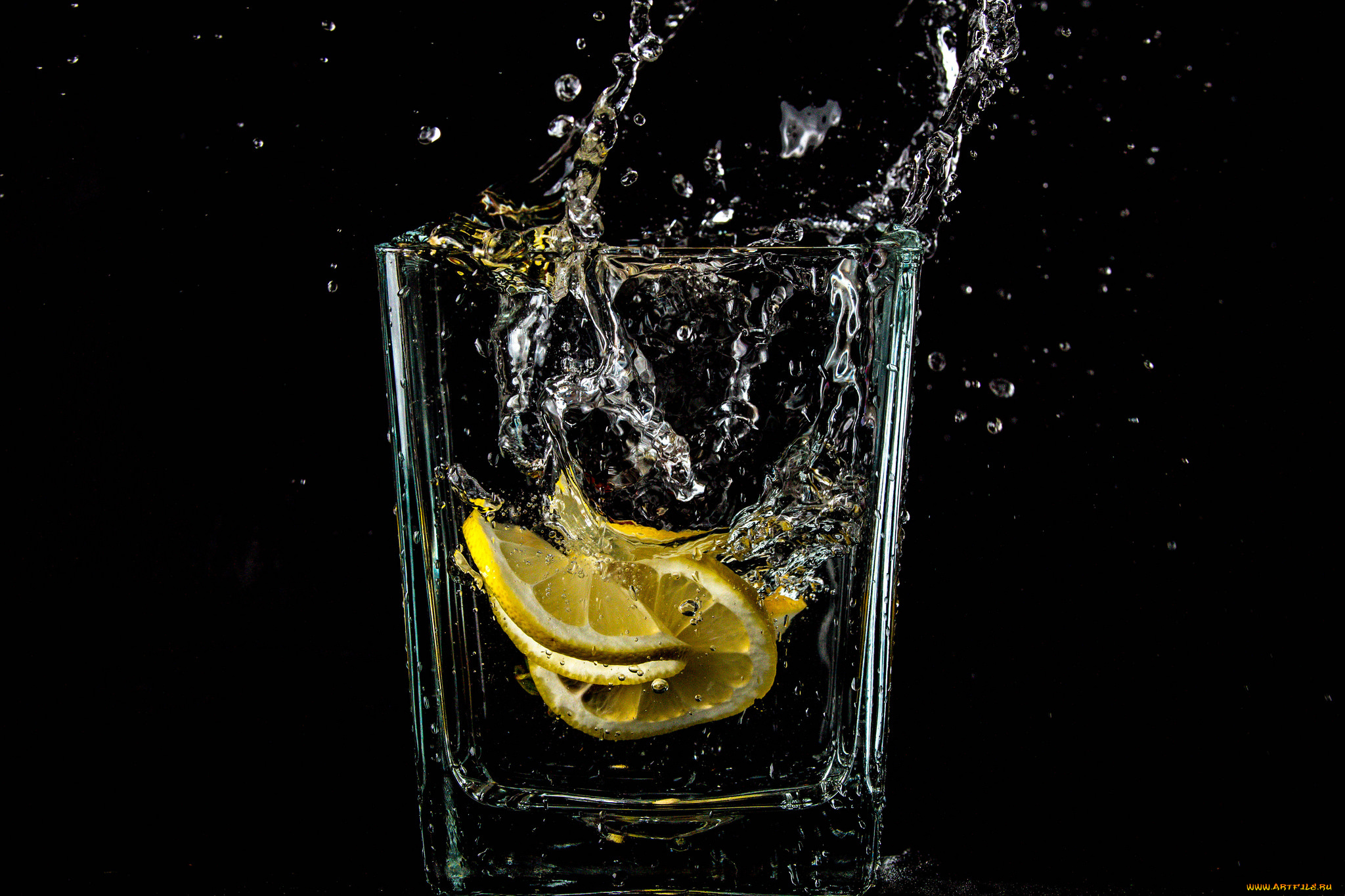 еда, цитрусы, вода, брызги