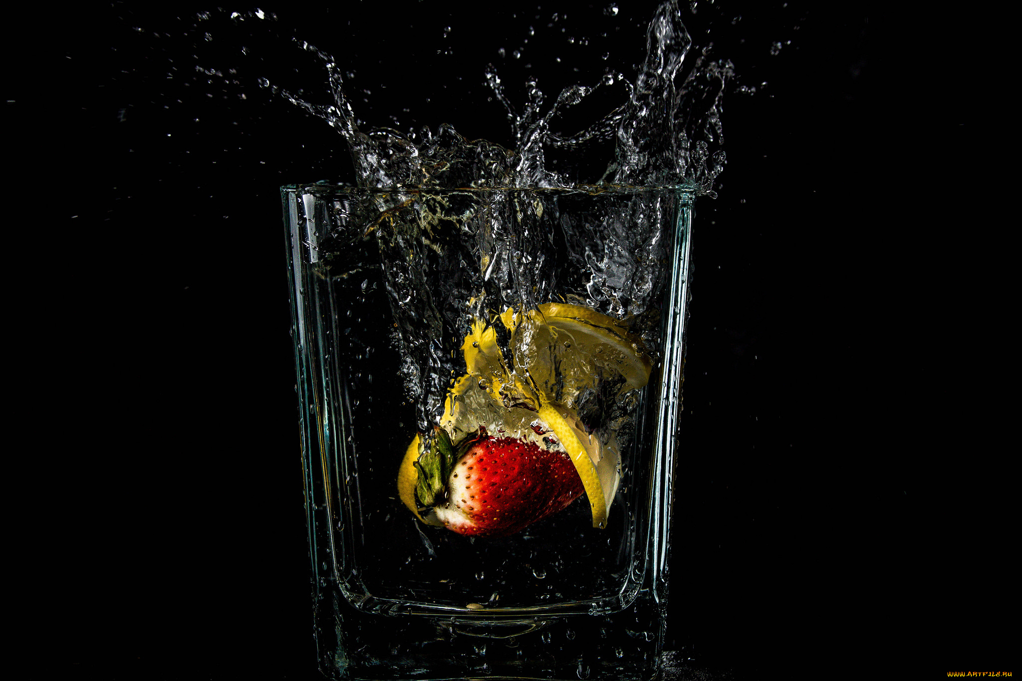 еда, фрукты, , ягоды, вода, брызги