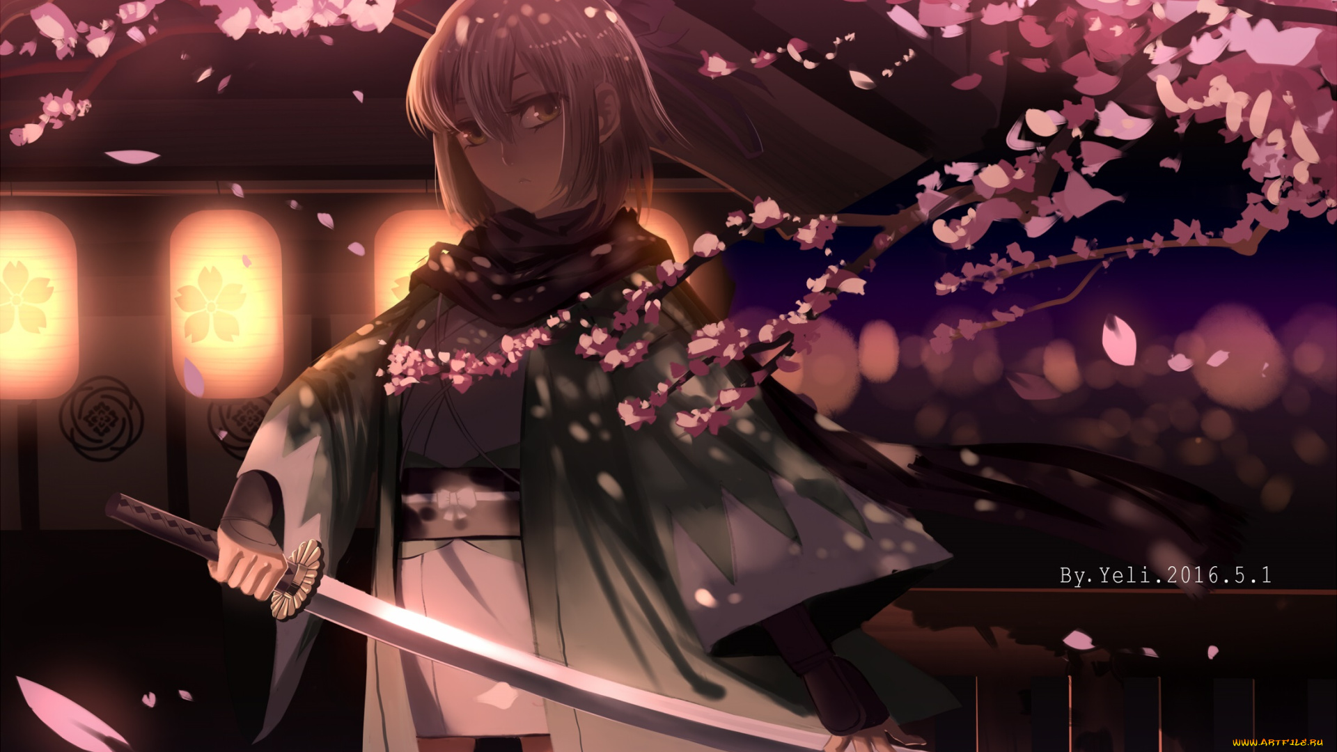 аниме, fate, stay, night, sakura, saber