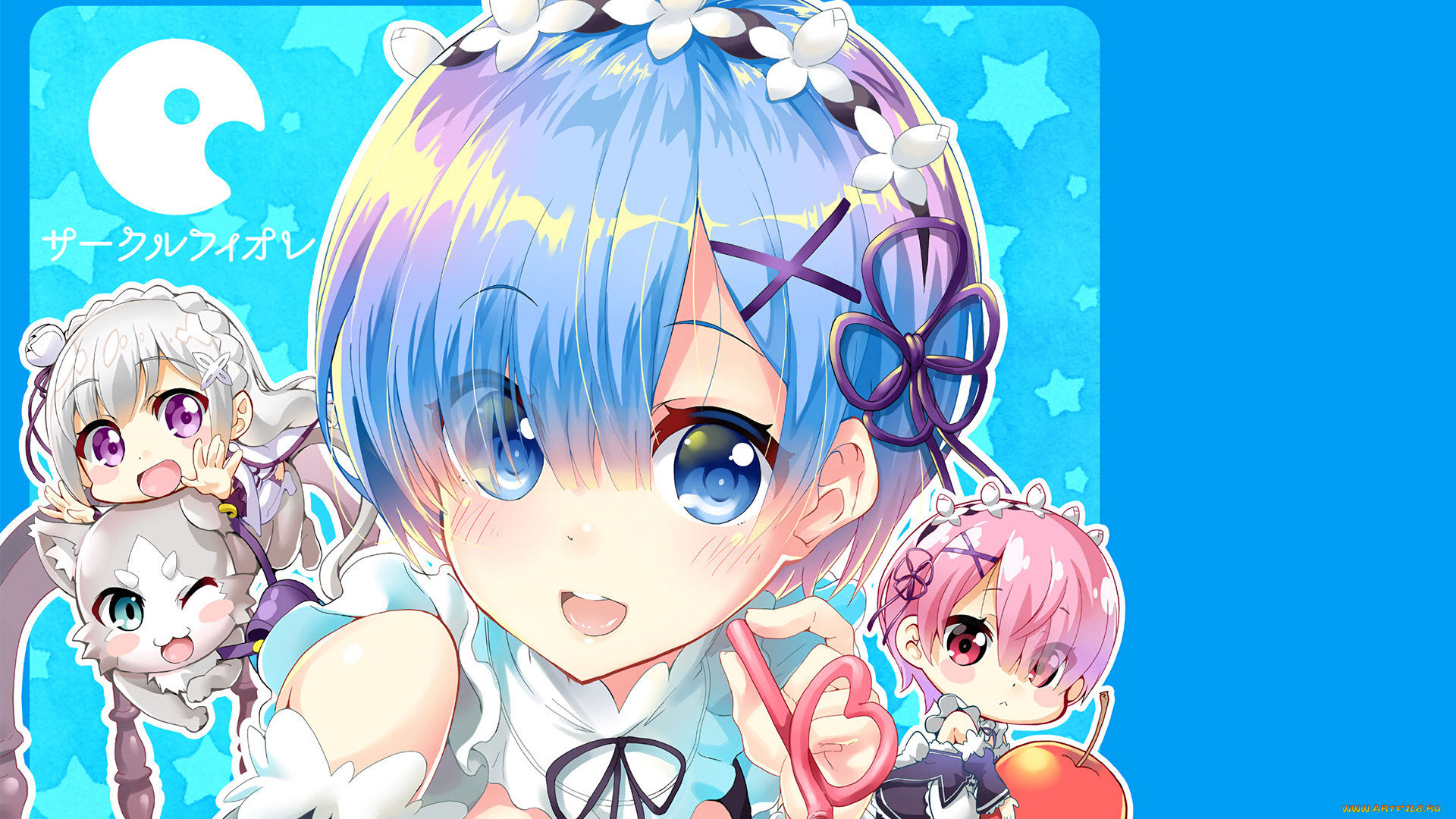 аниме, re, , zero, kara, hajimeru, isekai, seikatsu, рем