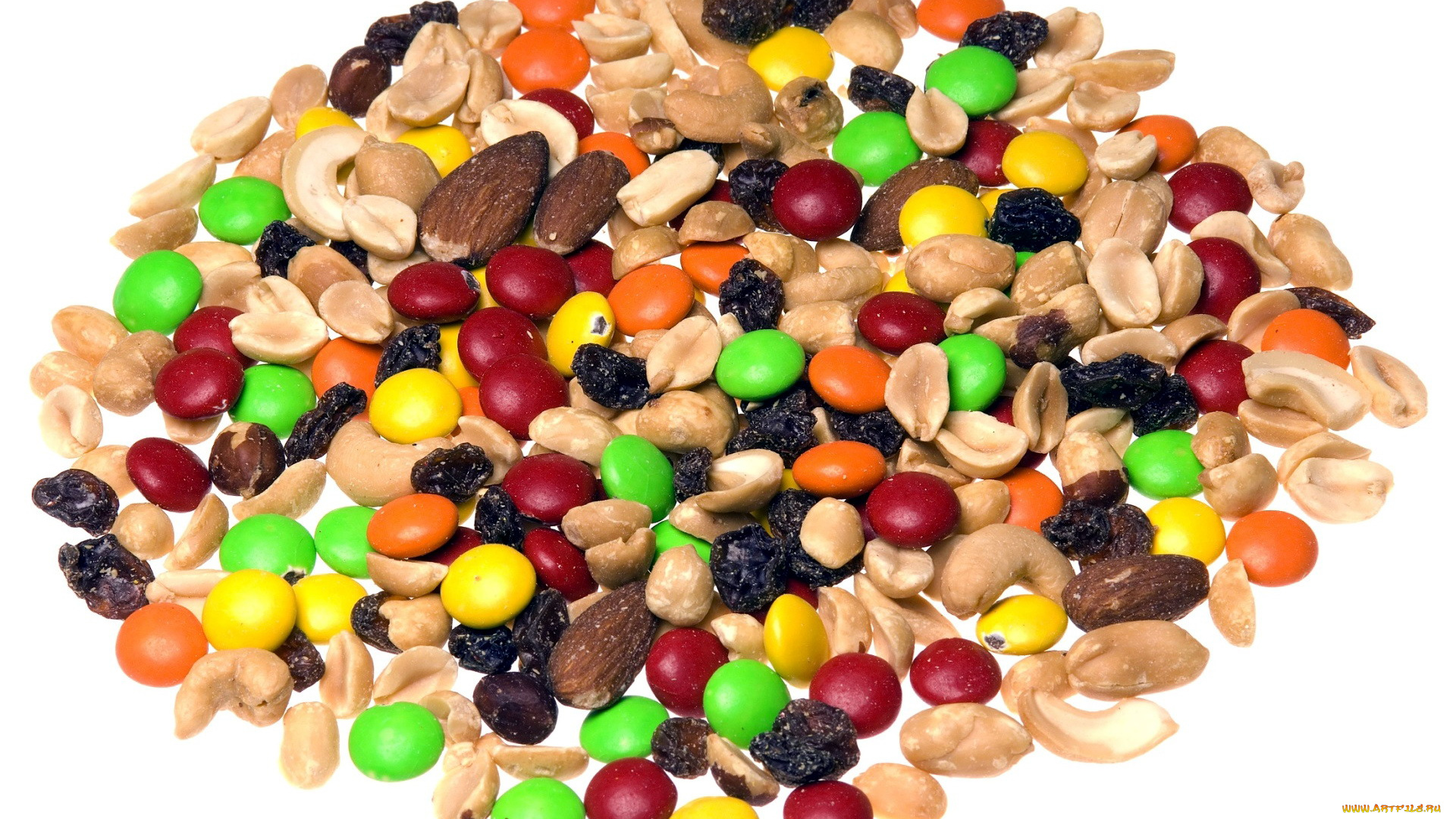еда, разное, изюм, орехи, драже, конфеты