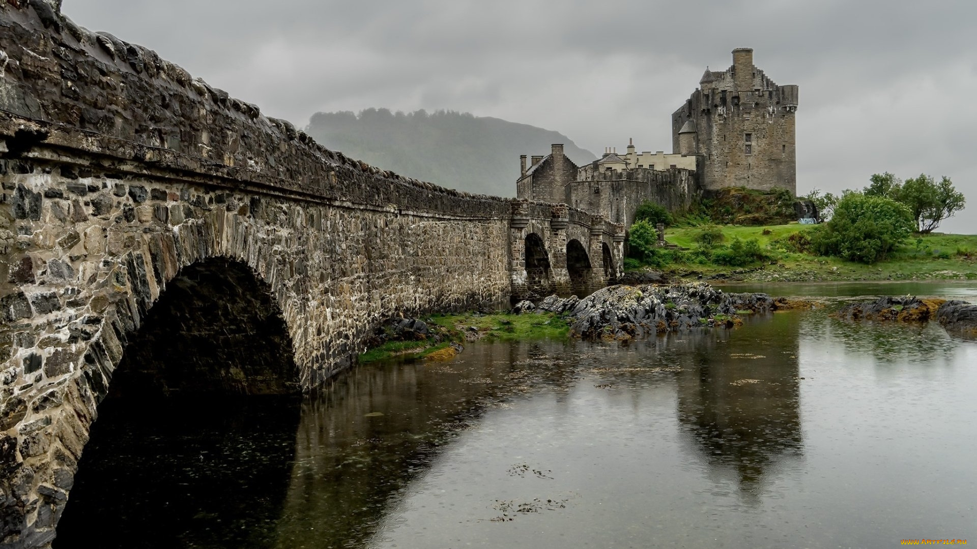 города, замок, эйлен-донан, , шотландия, eilean, donan, castle