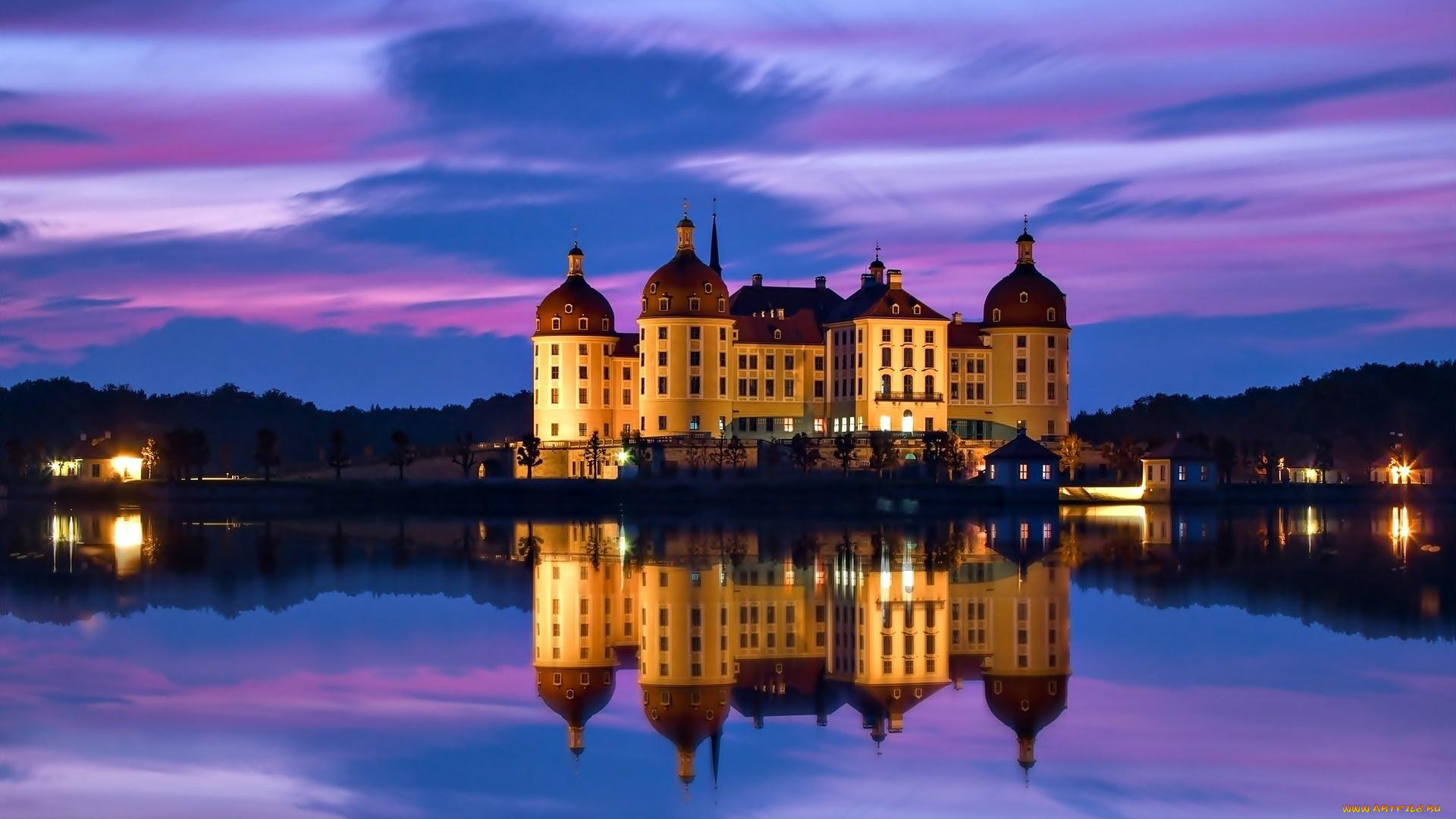 города, замок, морицбург, , германия, castle, moritzburg