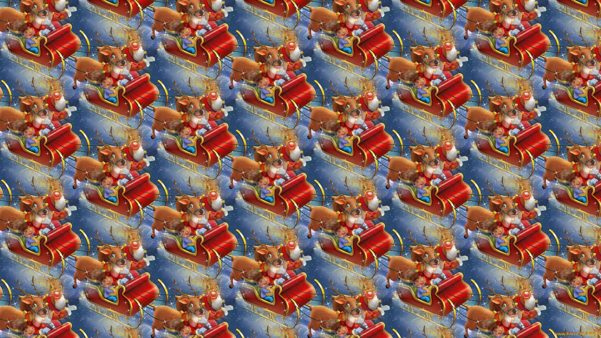 праздничные, векторная, графика, , новый, год, сани, праздник, текстура, фон, новый, год, олень