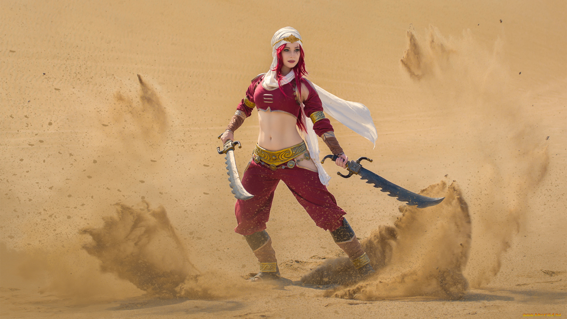 разное, cosplay, , косплей, фон, девушка, меч, униформа, пустыня