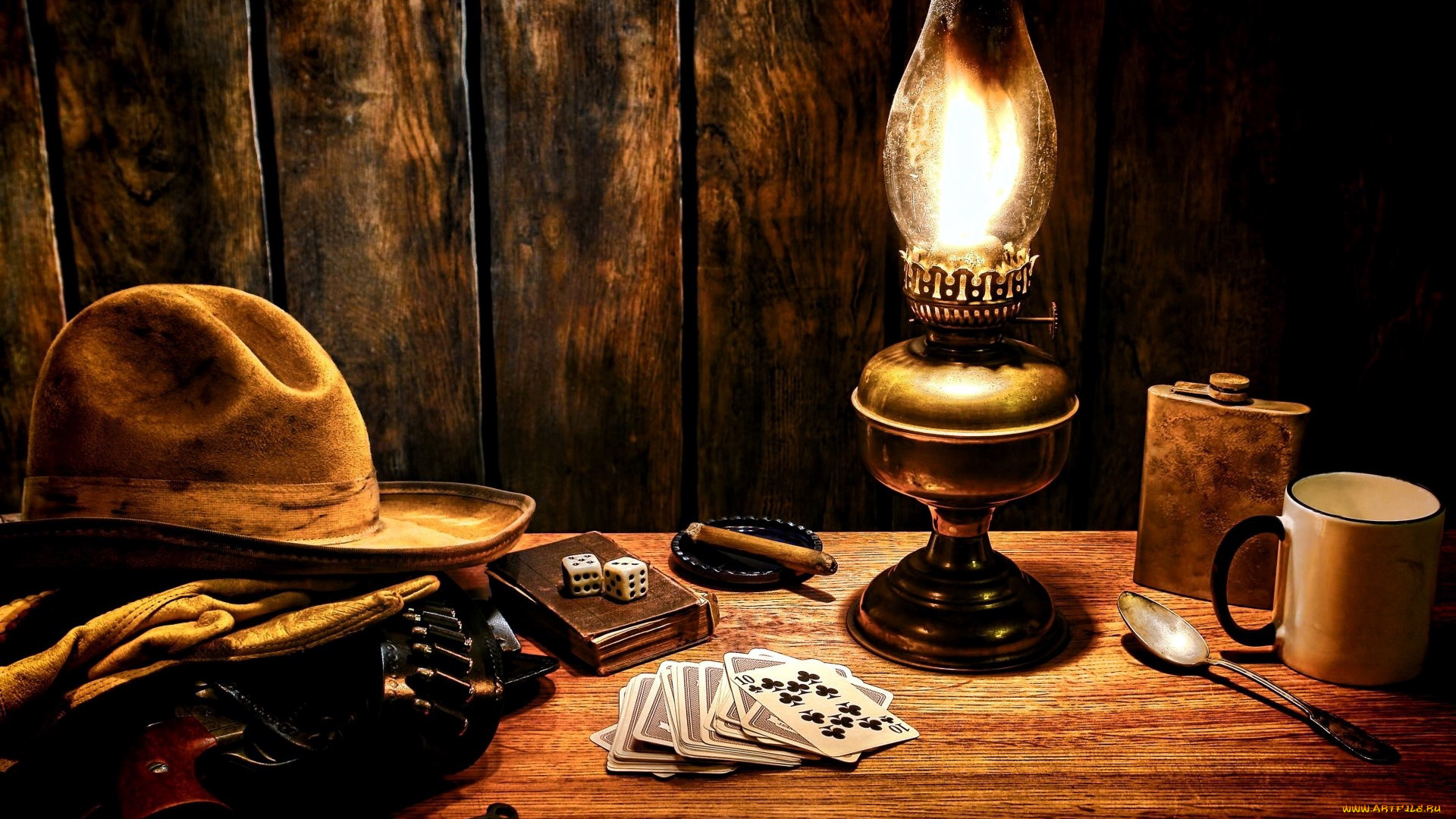 разное, настольные, игры, , азартные, игры, шляпа, патронташ, фляжка, кости, карты, лампа