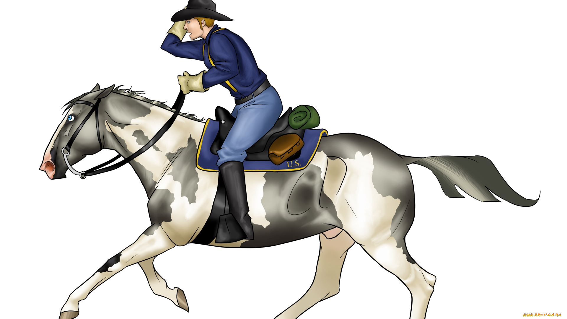 рисованное, животные, , лошади, фон, лошадь