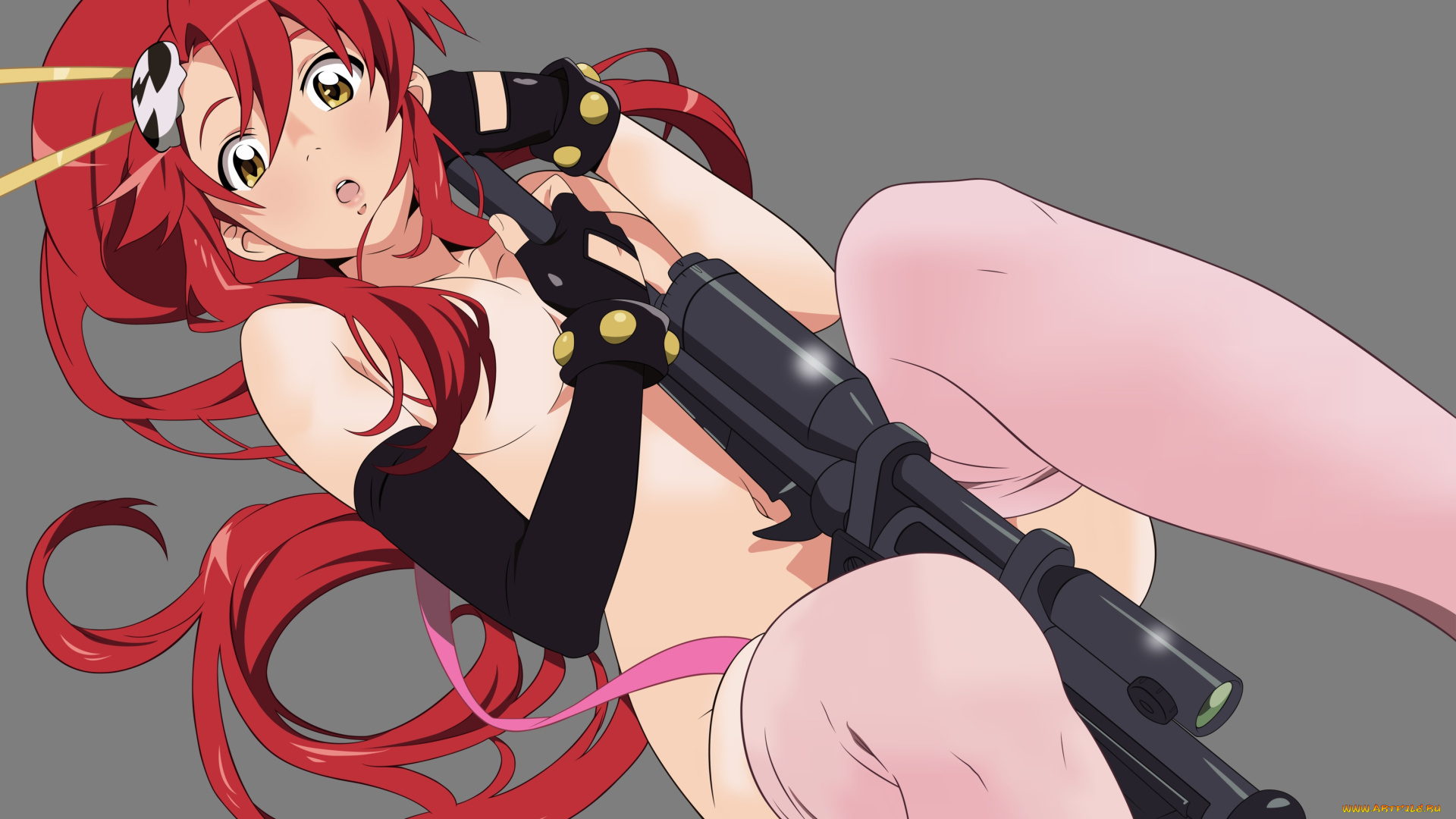 tengen, toppa, gurren, lagann, аниме, tengen, toppa, gurren-lagann, взгляд, девушка, фон