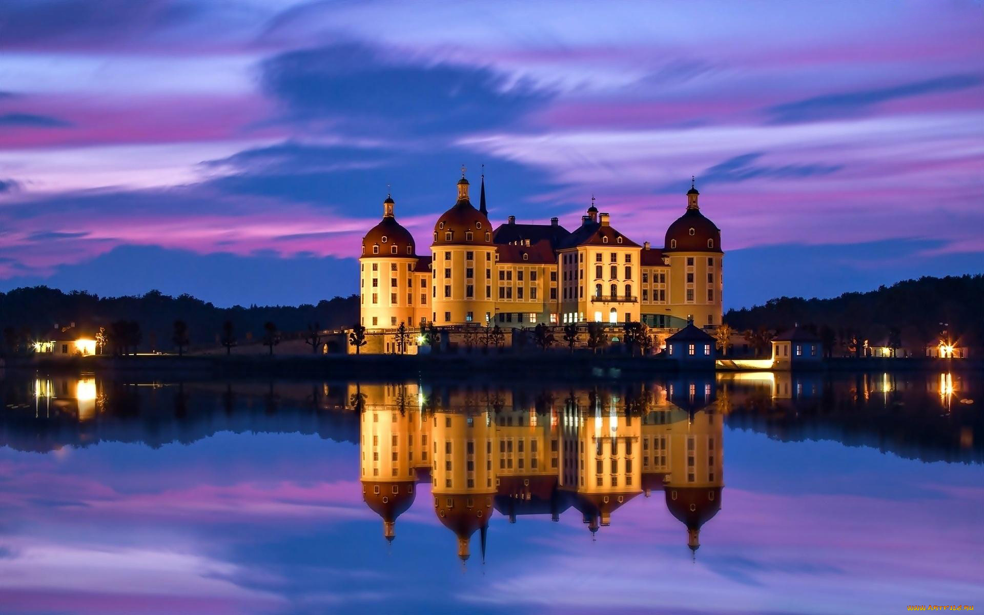 города, замок, морицбург, , германия, castle, moritzburg