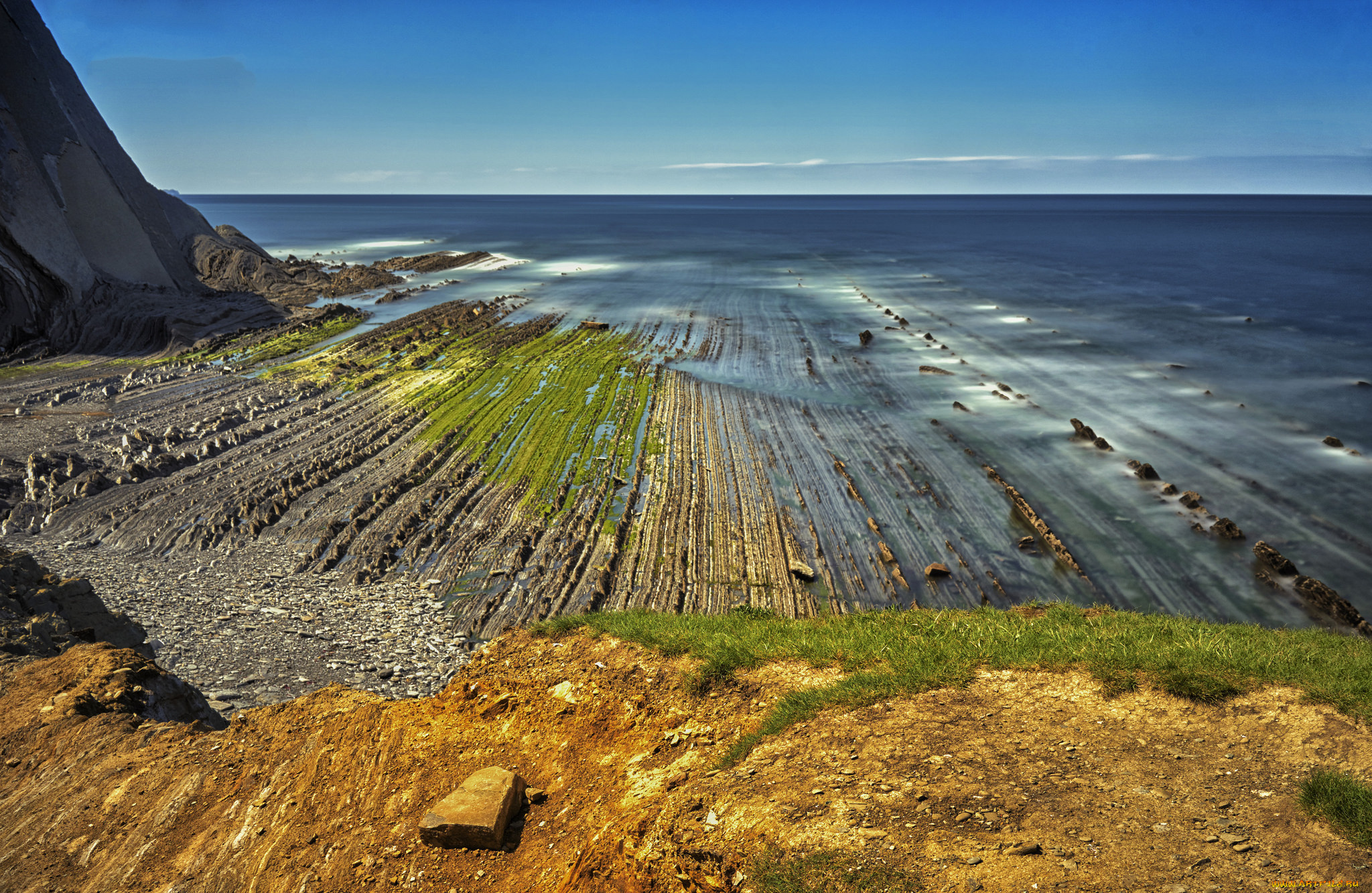 природа, побережье, море, берег