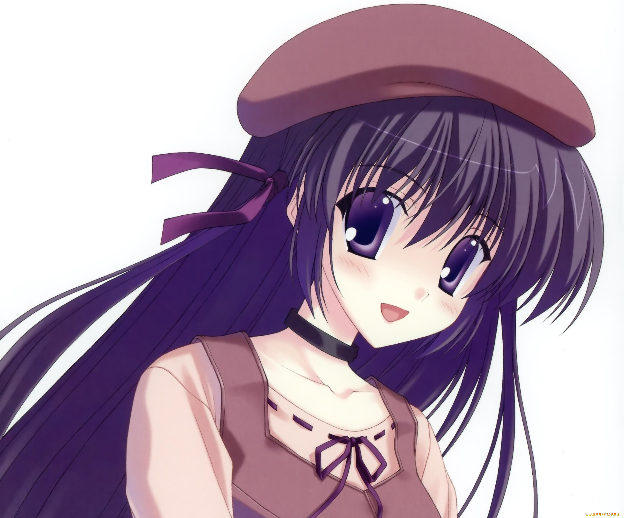 аниме, sola, фон, взгляд, девушка