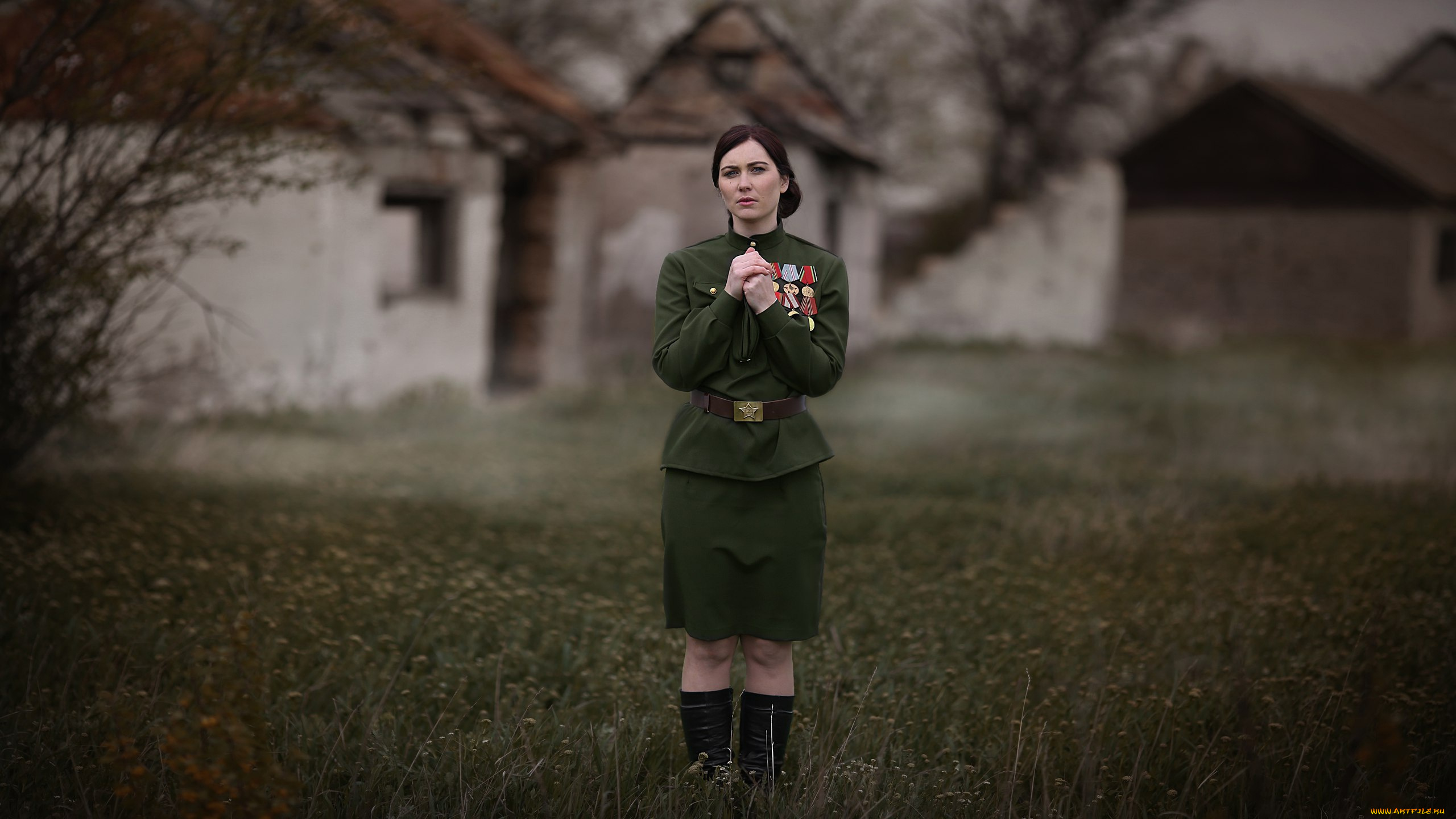 девушки, -unsort, , брюнетки, , шатенки, девушка, великая, отечественная, война, день, победы, 9, мая, награды, ко, дню, великой, гимнастёрка