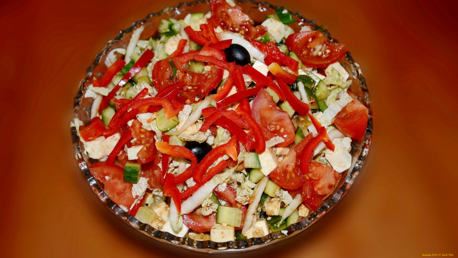 еда, салаты, , закуски, салат, помидоры, томаты