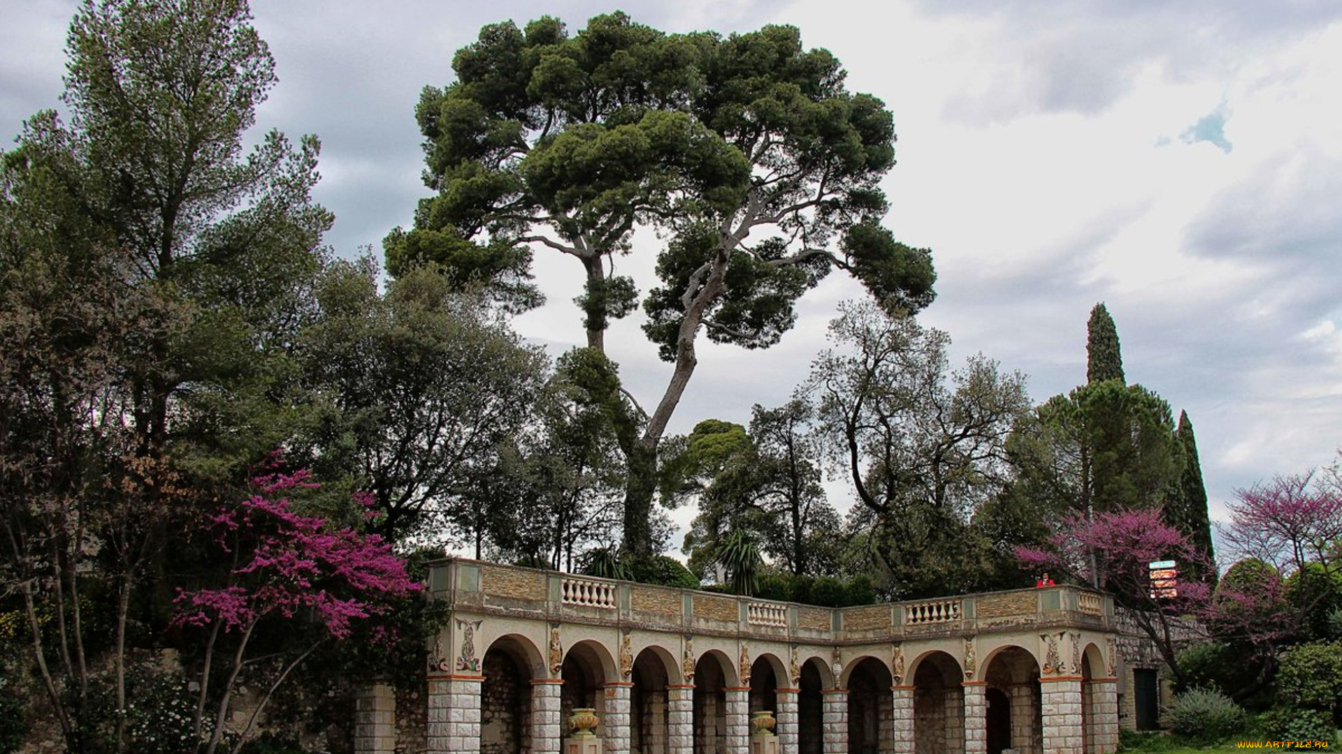 города, -, другое, дом, здание, город, деревья