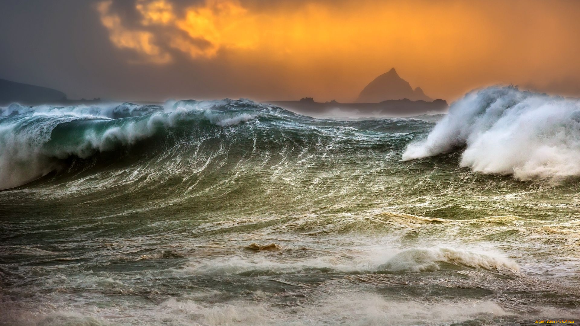 природа, моря, океаны, шторм, волны