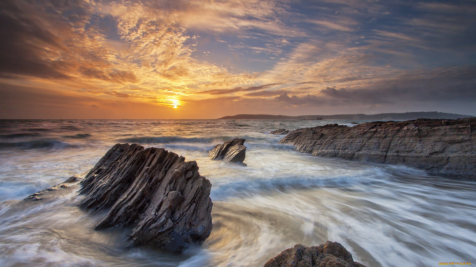 природа, побережье, простор