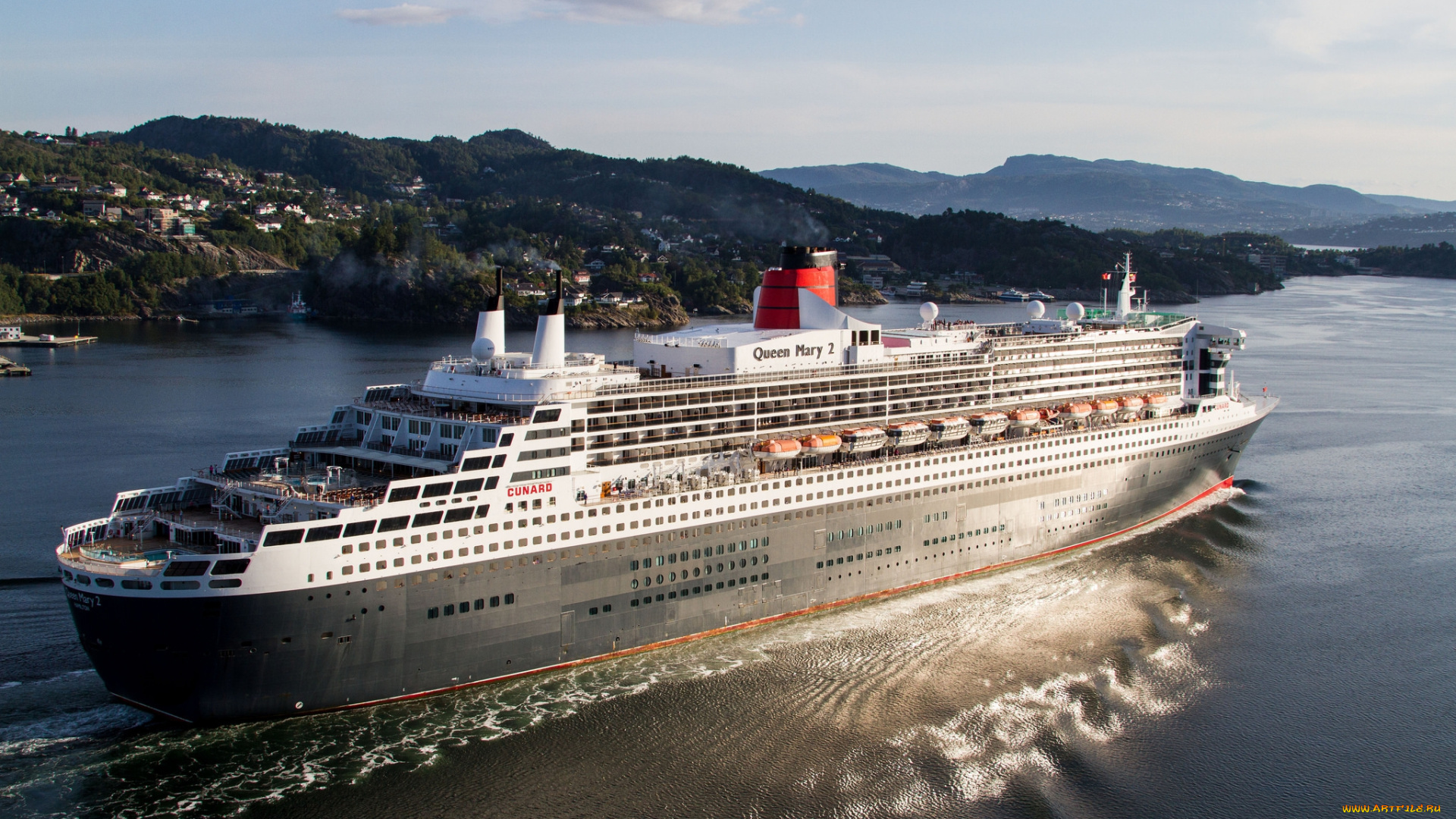 queen, mary, 2, корабли, лайнеры, лайнер, круиз