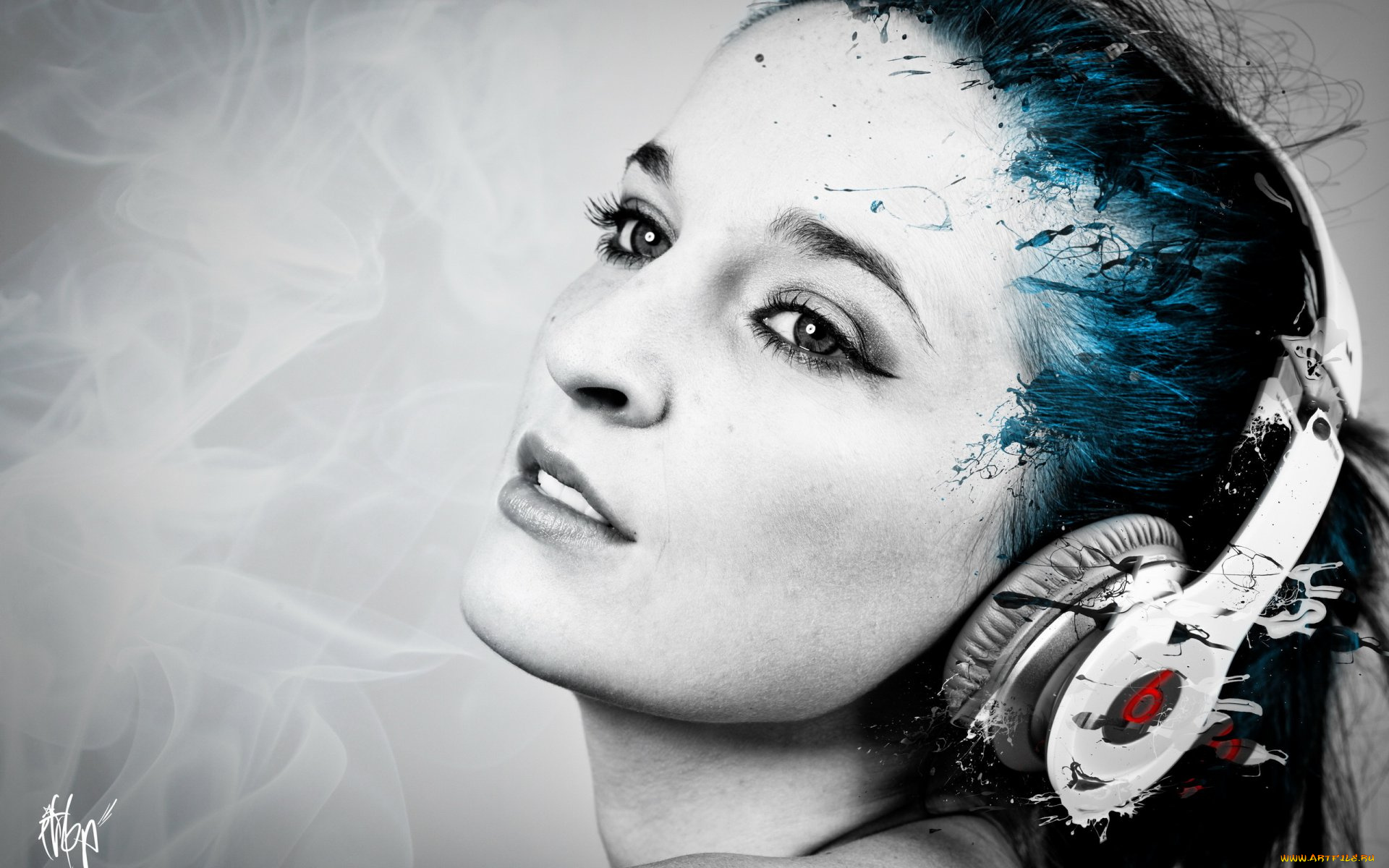 музыка, -другое, девушка, наушники, лицо, взгляд