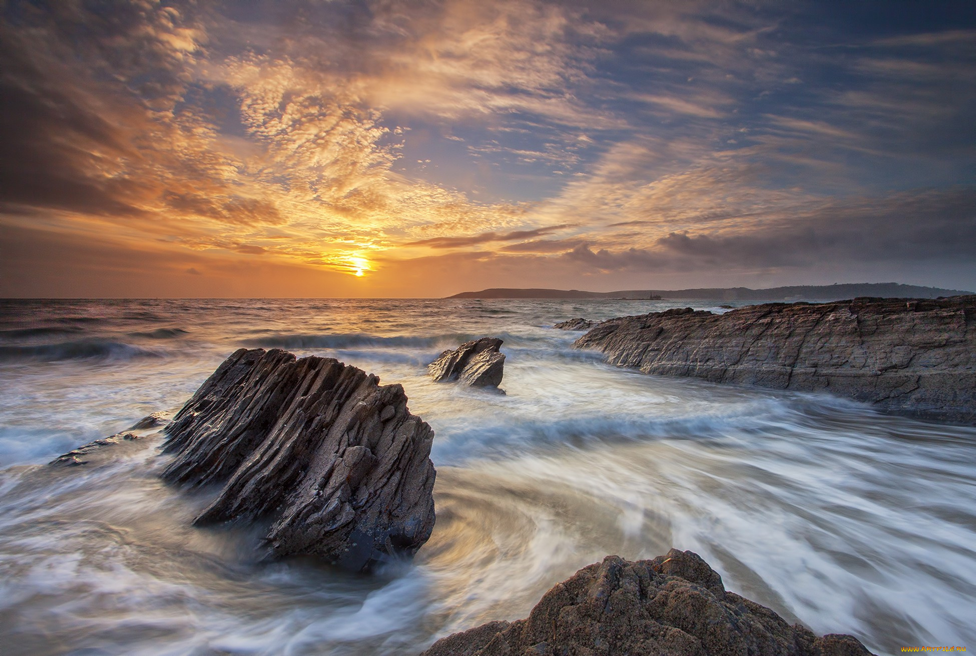 природа, побережье, простор