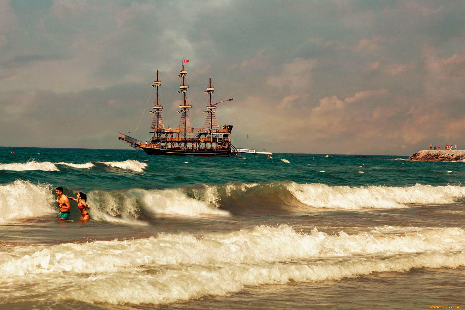 корабли, парусники, парусник