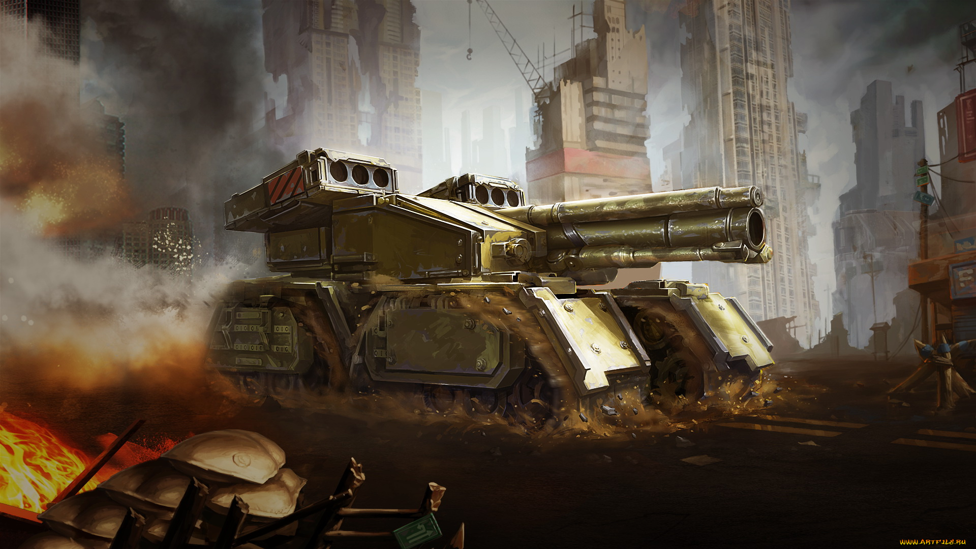 видео, игры, battalion, wars, город, фон, танк