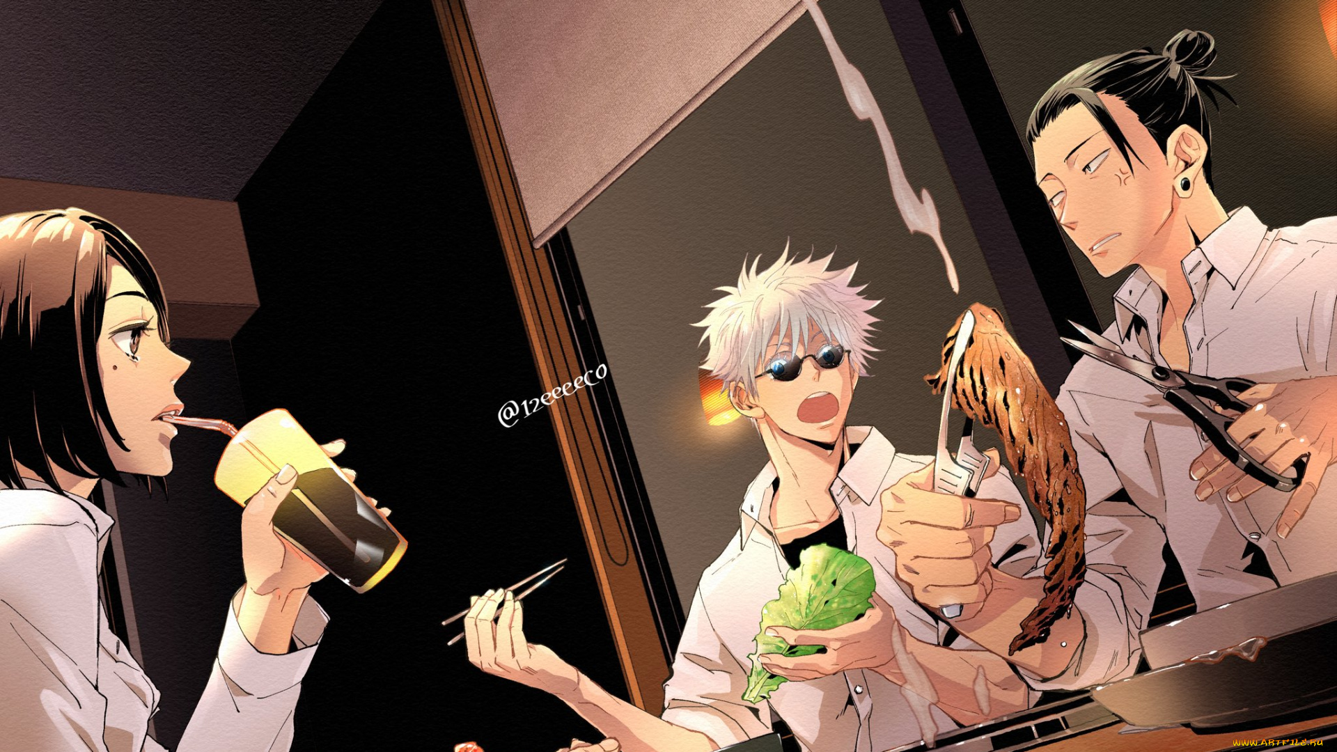 аниме, jujutsu, kaisen, магическая, битва