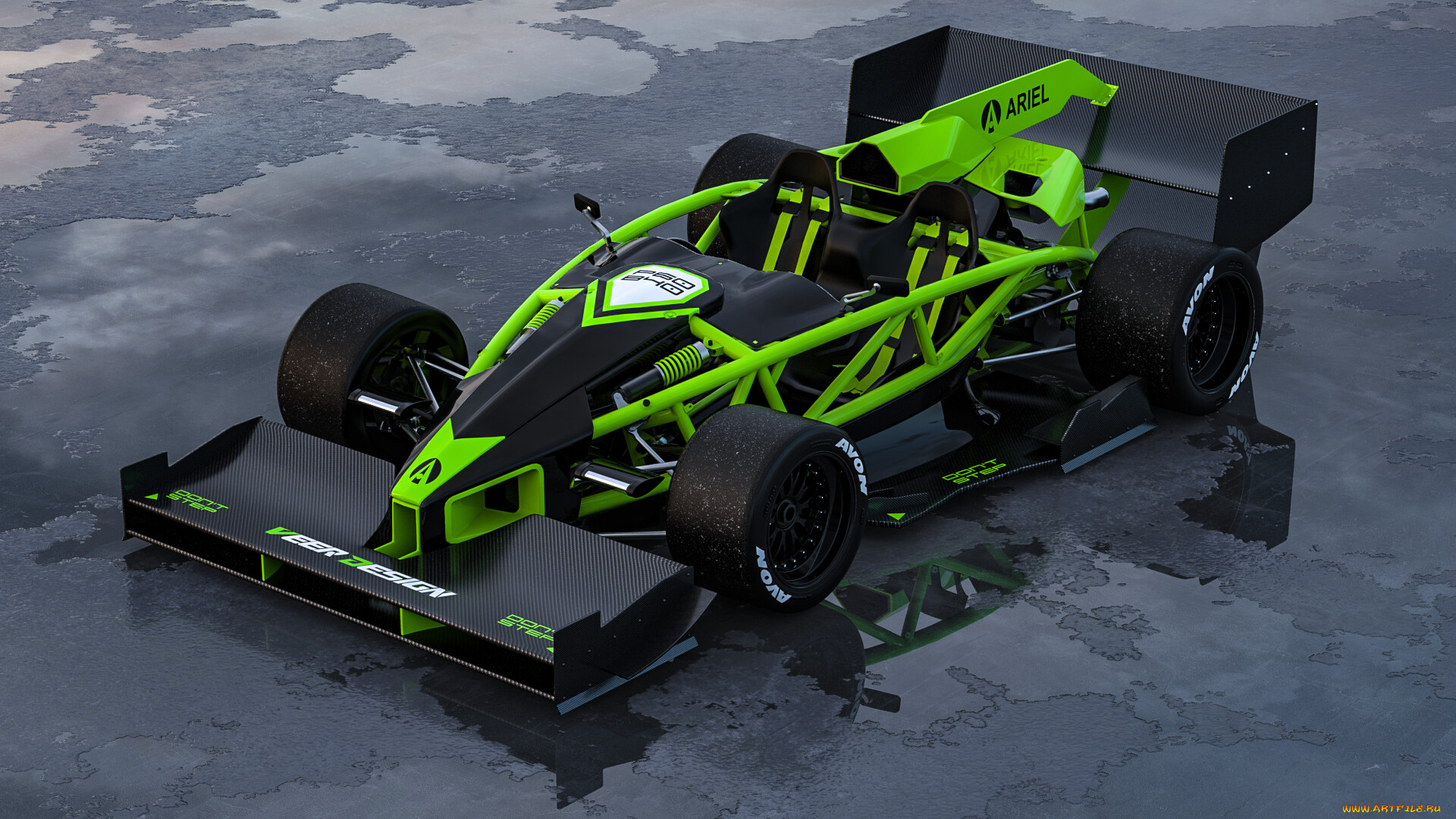 ariel, atom, f1, автомобили, 3д, ariel, atom, f1