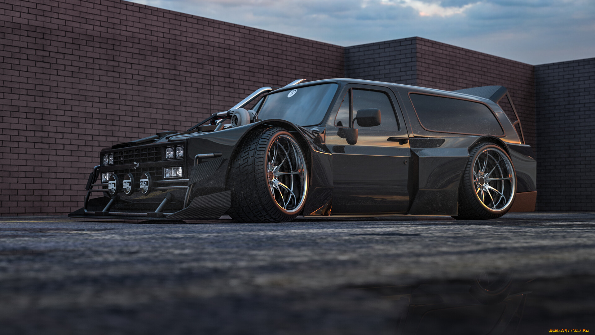 chevrolet, blazer, hell, boy, автомобили, 3д, chevrolet, blazer, hell, boy