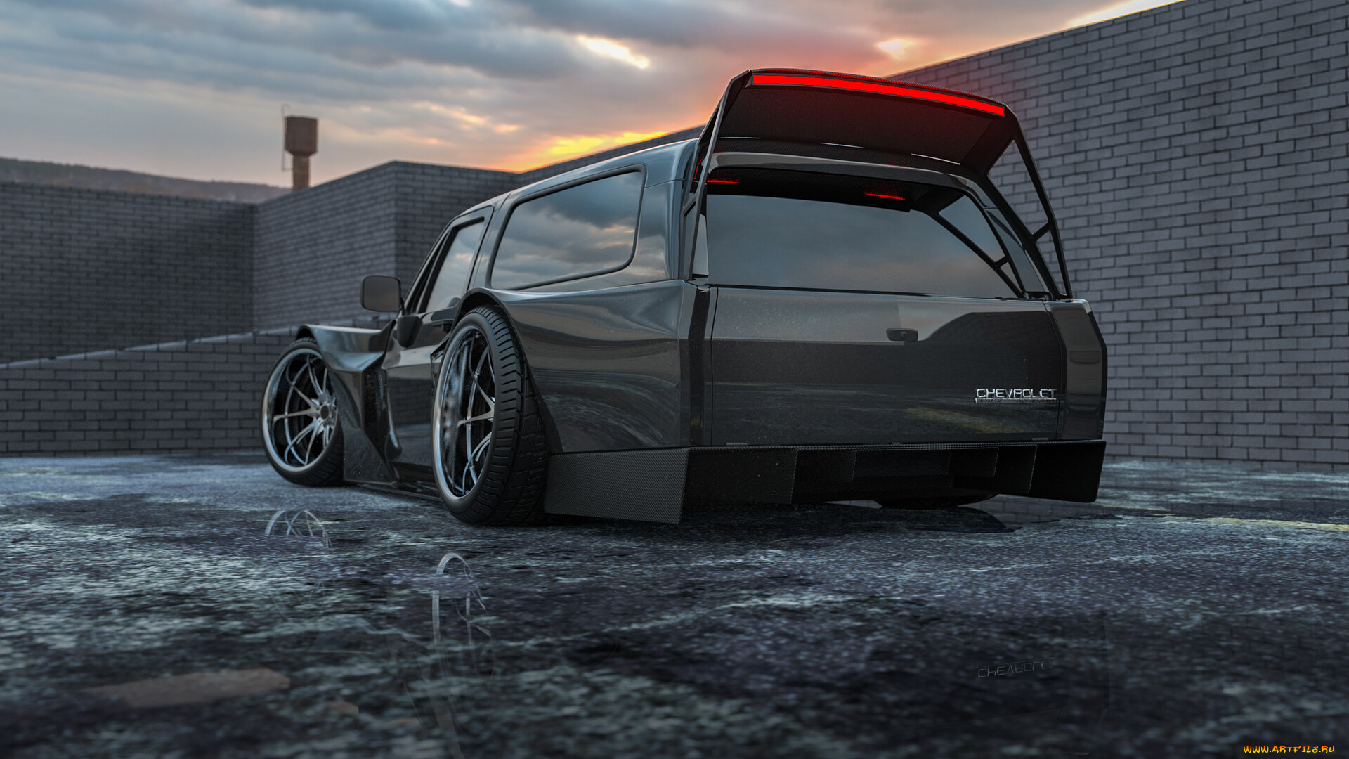 chevrolet, blazer, hell, boy, автомобили, 3д, chevrolet, blazer, hell, boy