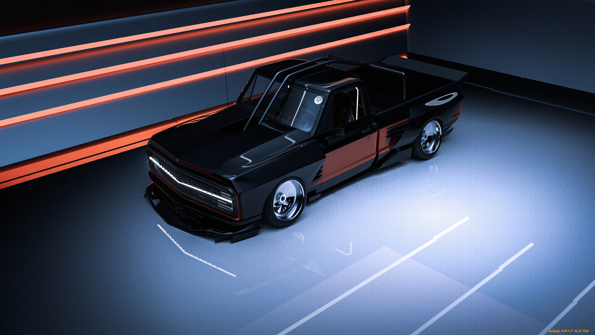 chevrolet, c10, cyber, truck, автомобили, 3д, chevrolet, c10, cyber, truck
