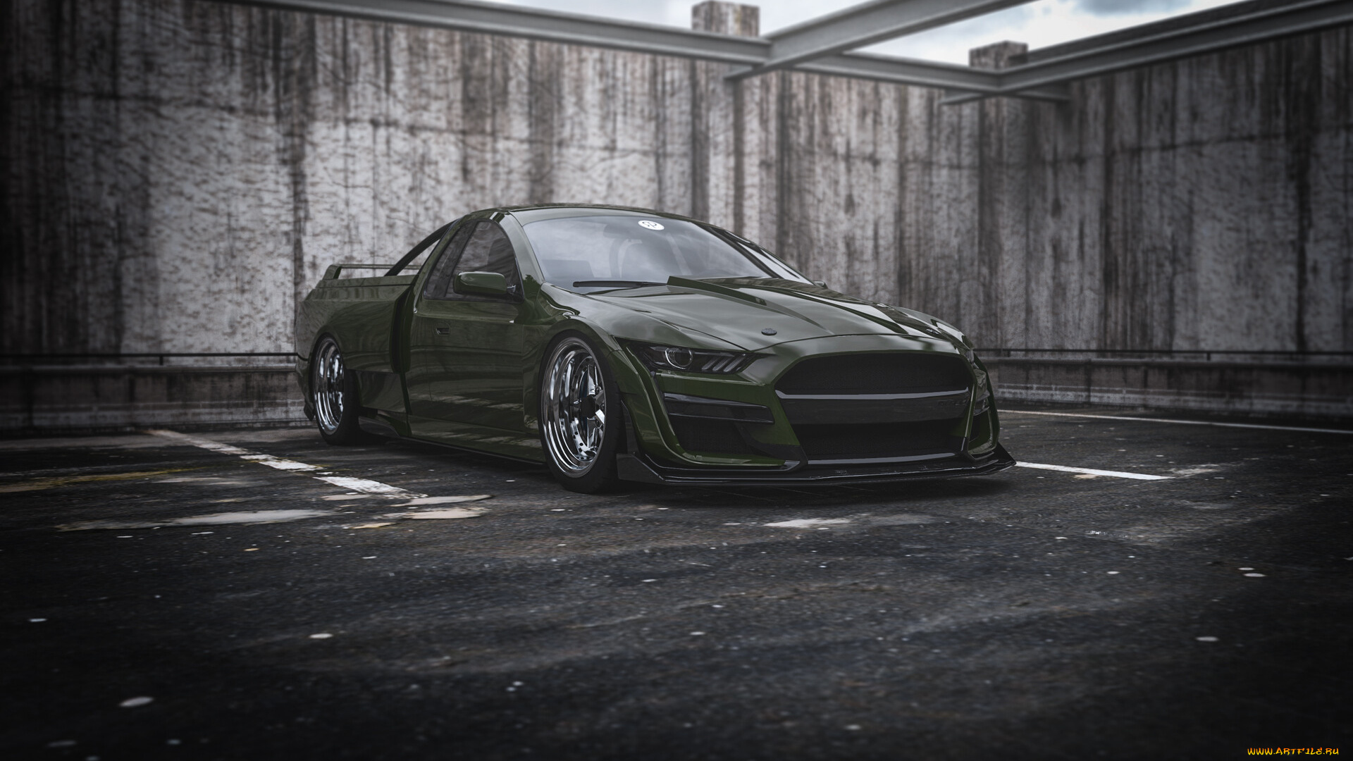 ford, mustang, shelby, gt500, sport, wagon, ute, автомобили, 3д, ford, mustang, shelby, gt500, sport, wagon, ute